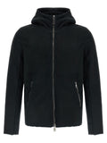 Black Lamb Leather Sweatshirt