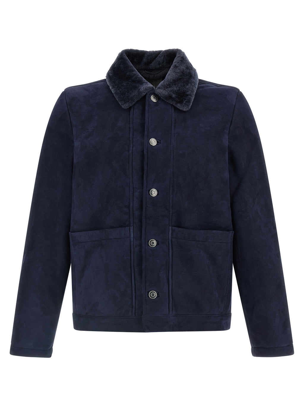 Blue Lamb Leather Leather Jacket