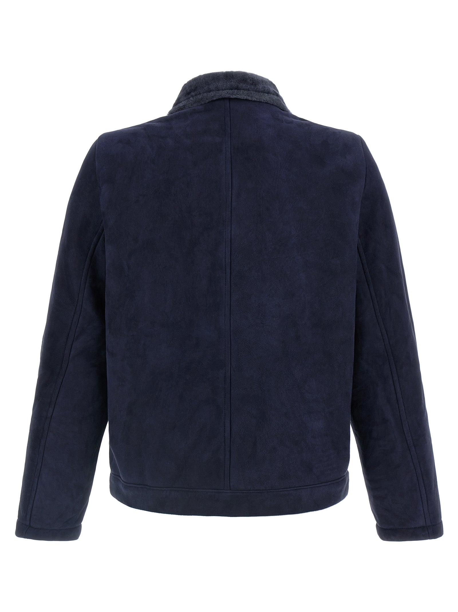 Blue Lamb Leather Leather Jacket