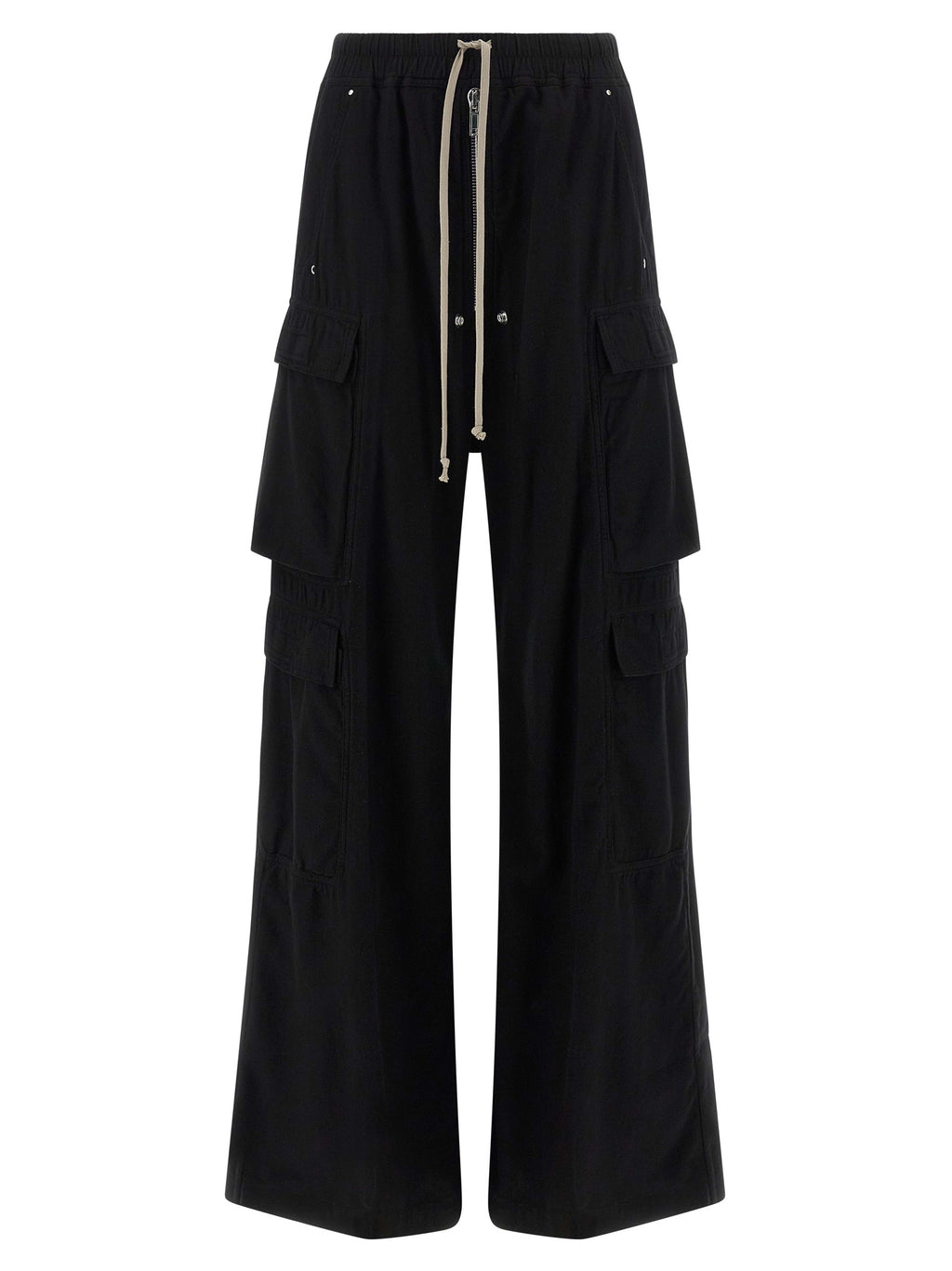 Black Cotton Cargo Pants