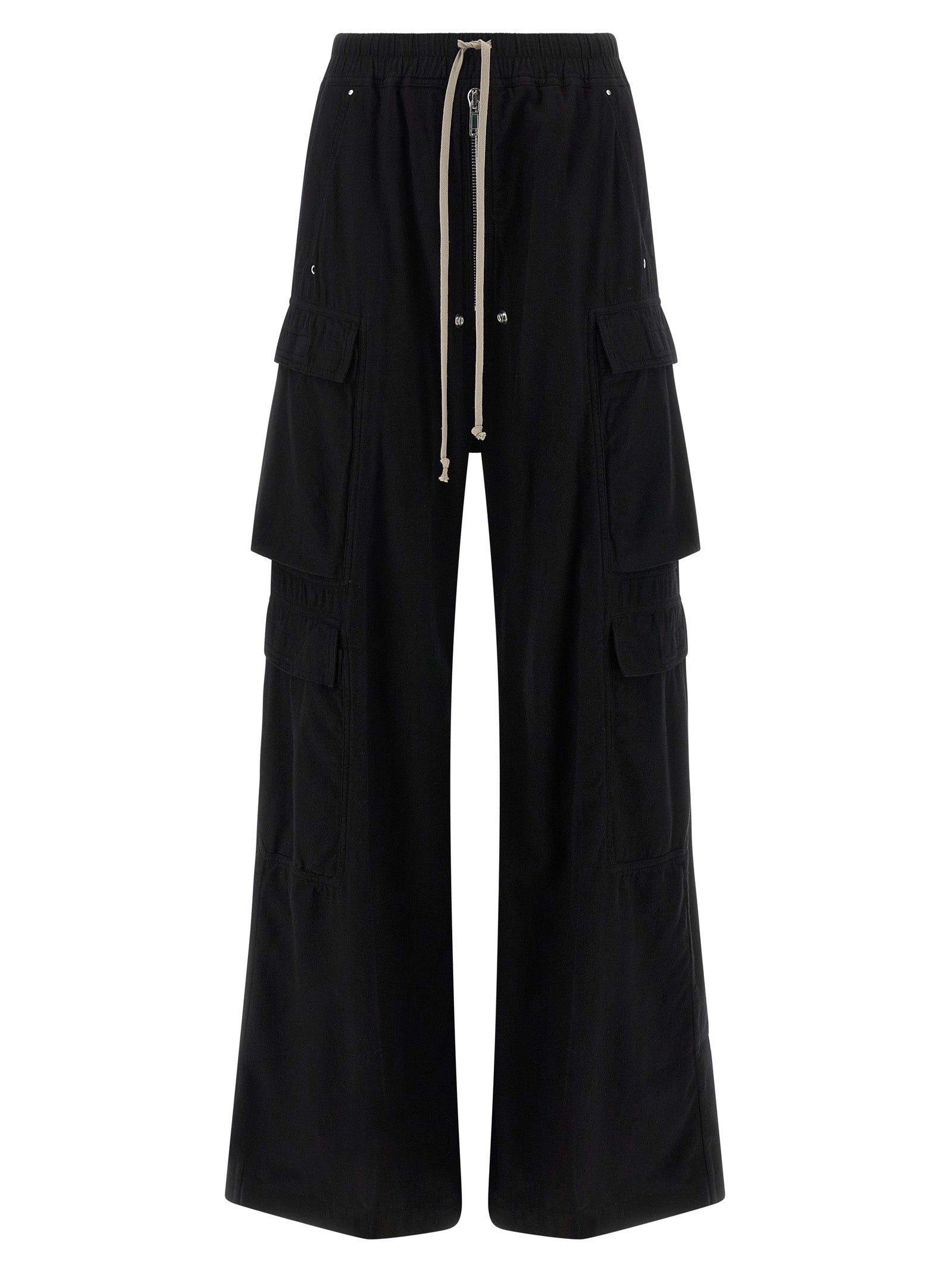 Black Cotton Cargo Pants