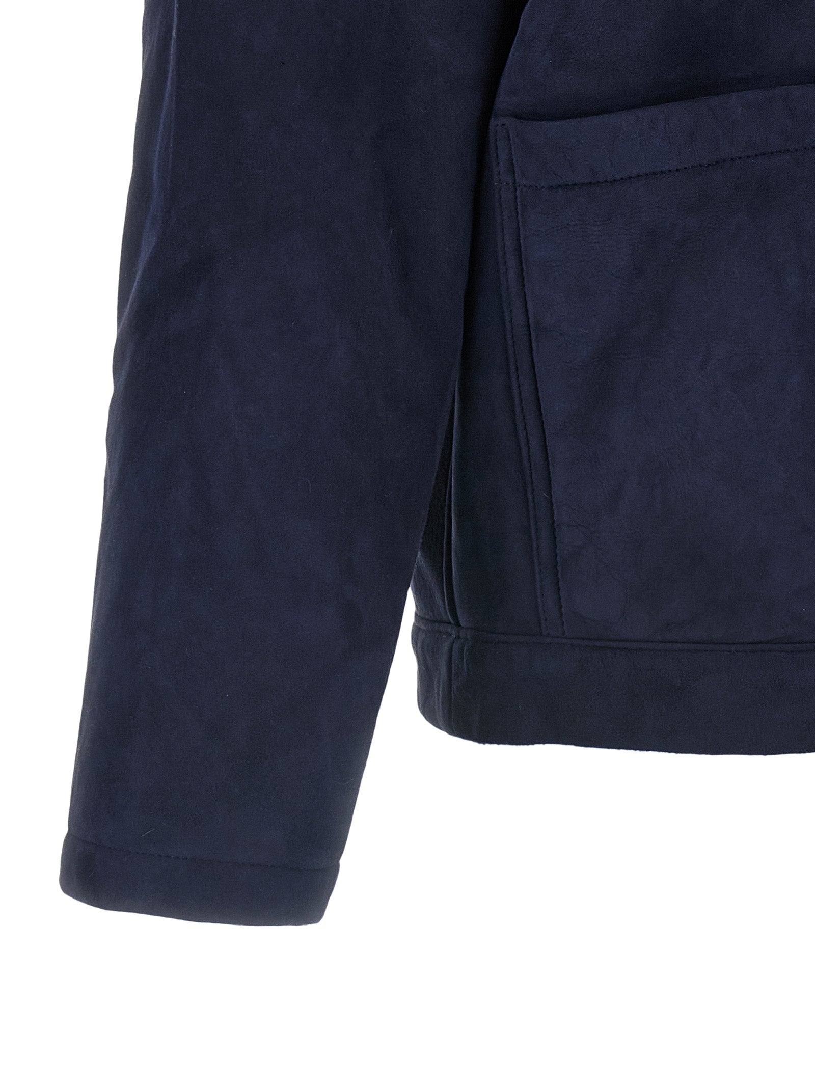 Blue Lamb Leather Leather Jacket