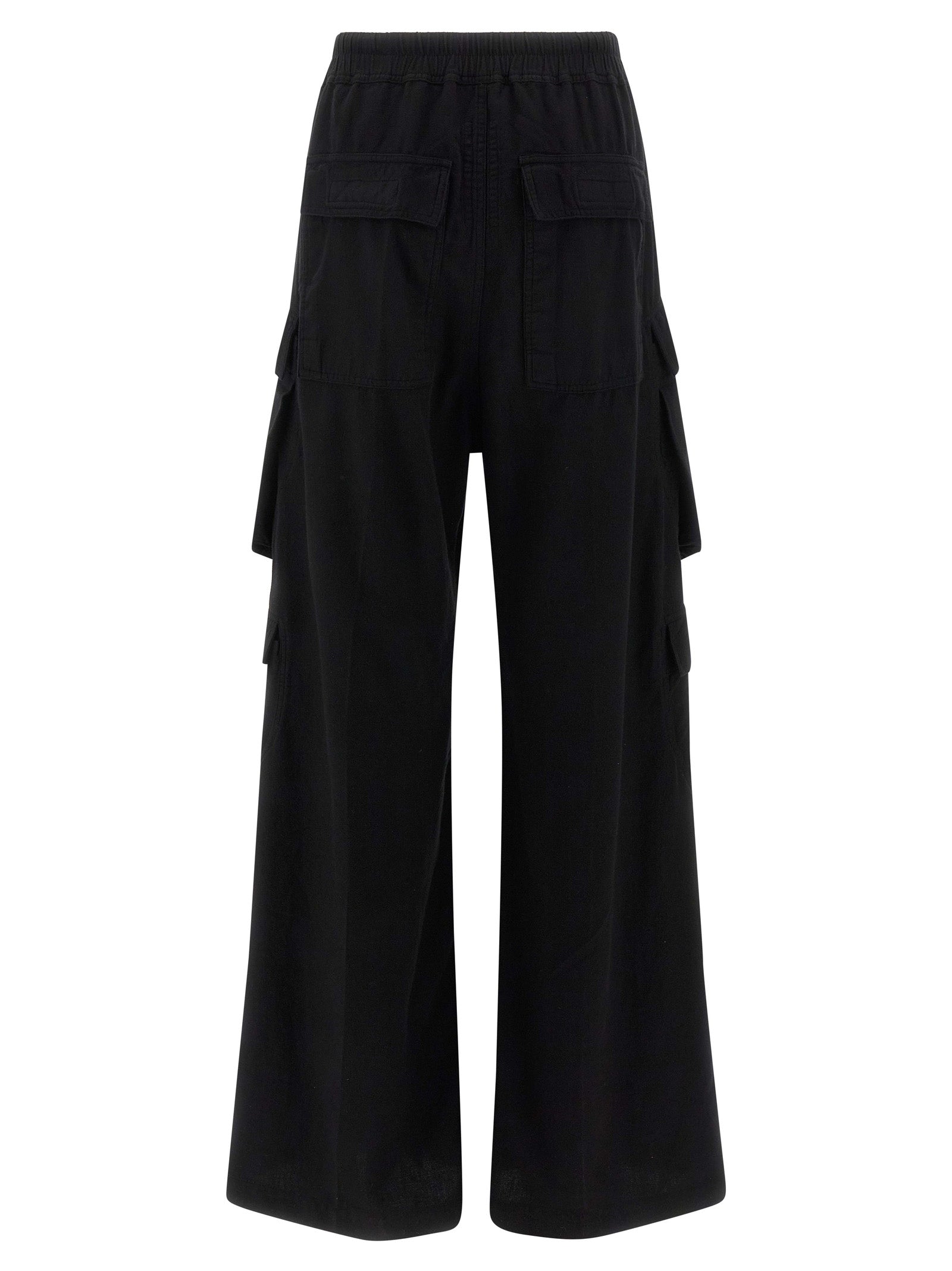 Black Cotton Cargo Pants