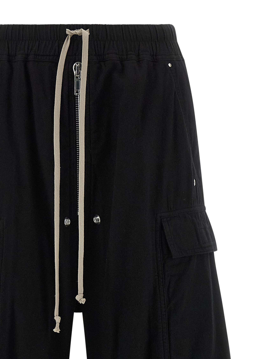 Black Cotton Cargo Pants