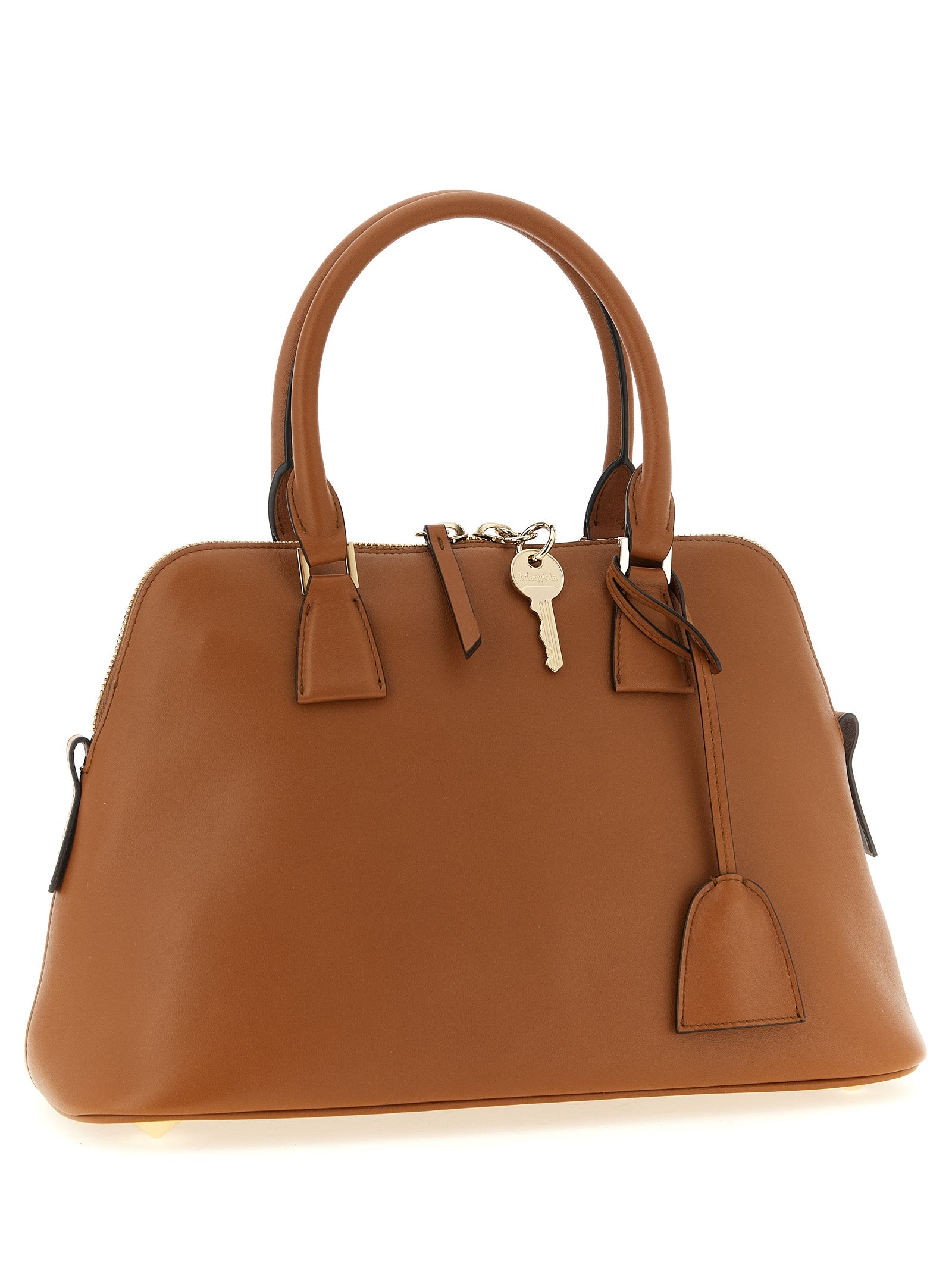 Brown Calfskin Shoulder Bag