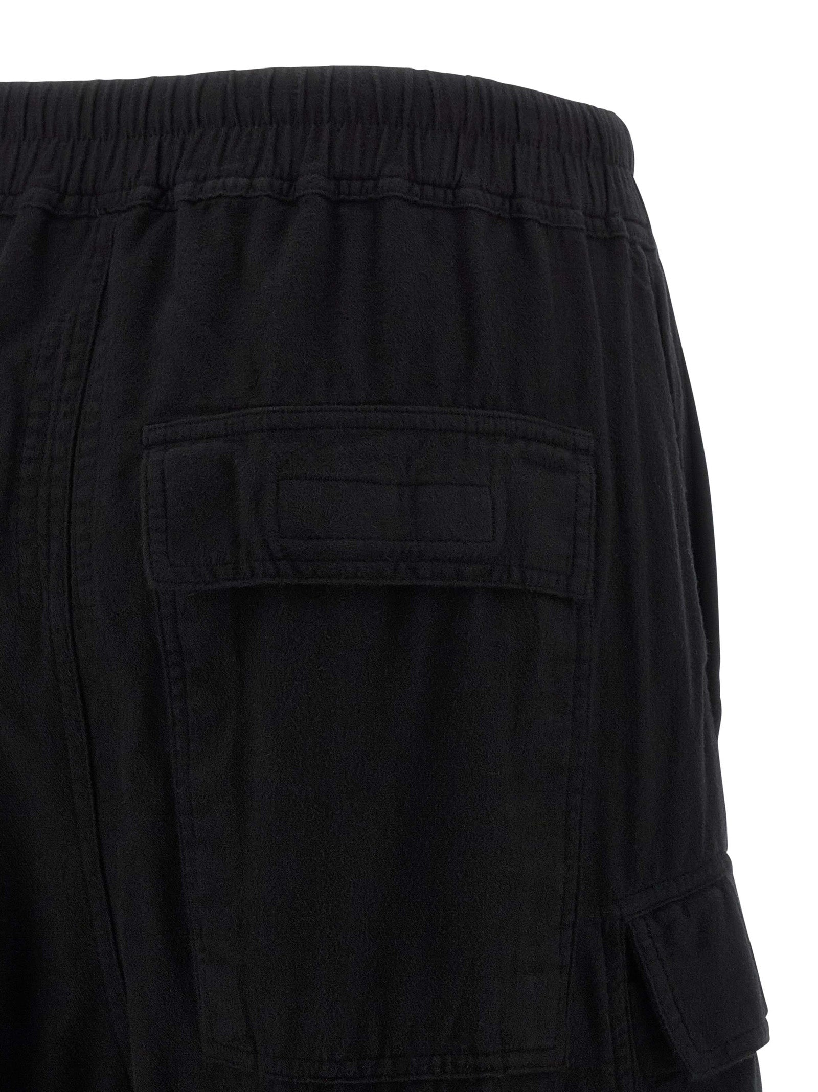 Black Cotton Cargo Pants