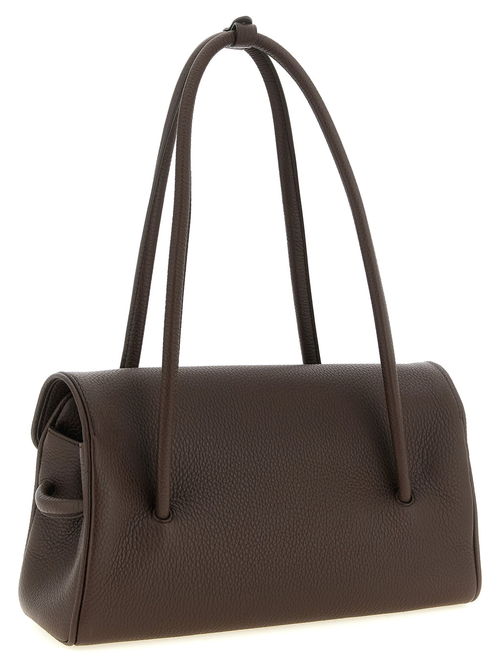 Brown Calfskin Shoulder Bag