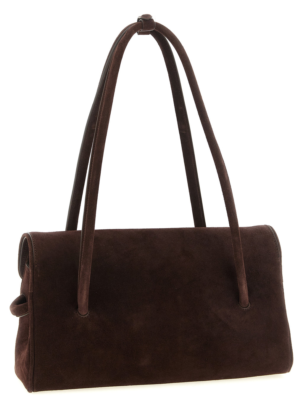 Brown Calfskin Shoulder Bag