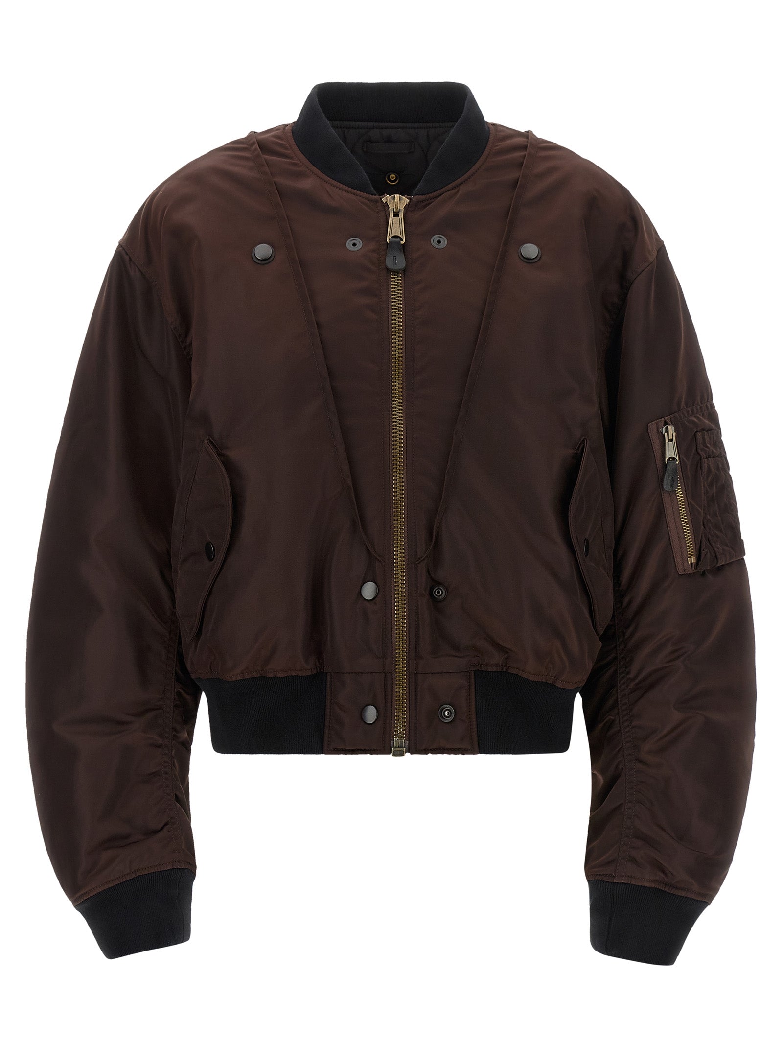 Brown Polyamide Bomber