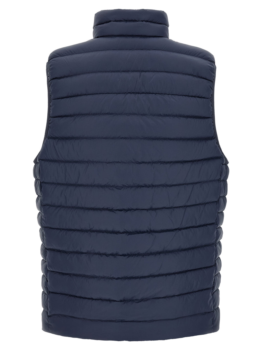 Blue Nylon Sleeveless Jacket