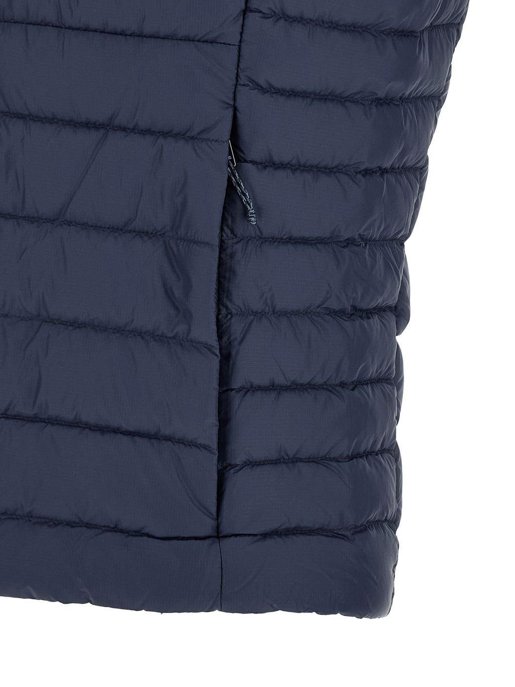Blue Nylon Sleeveless Jacket