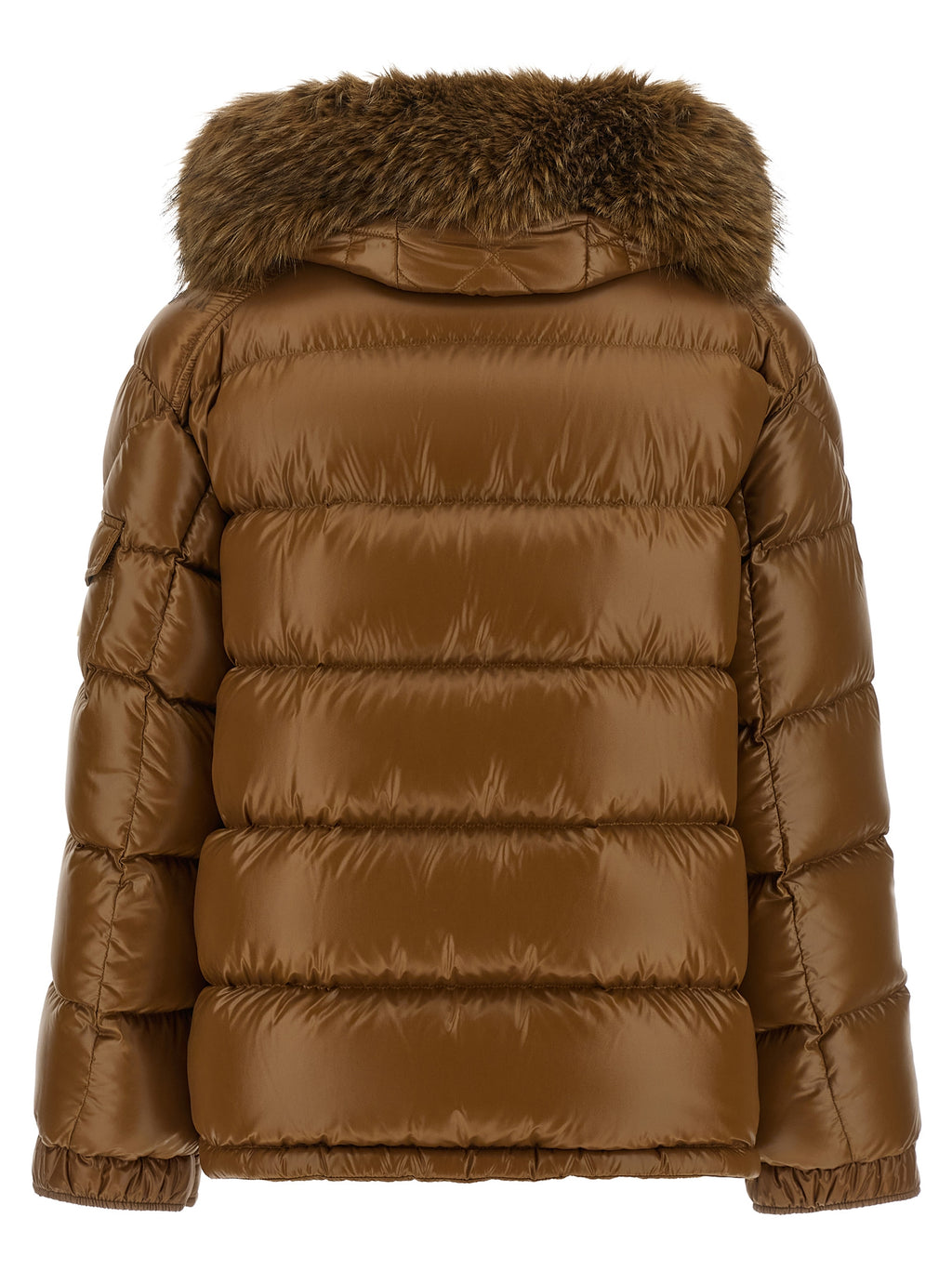 Brown Polyamide Full-Length Jacket