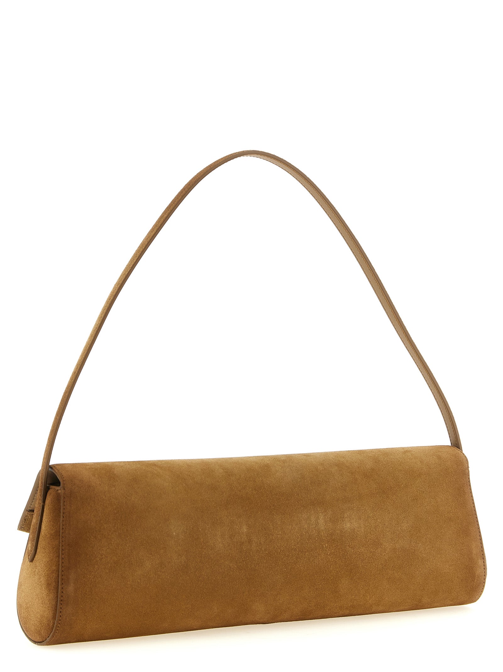 Brown Calfskin Shoulder Bag