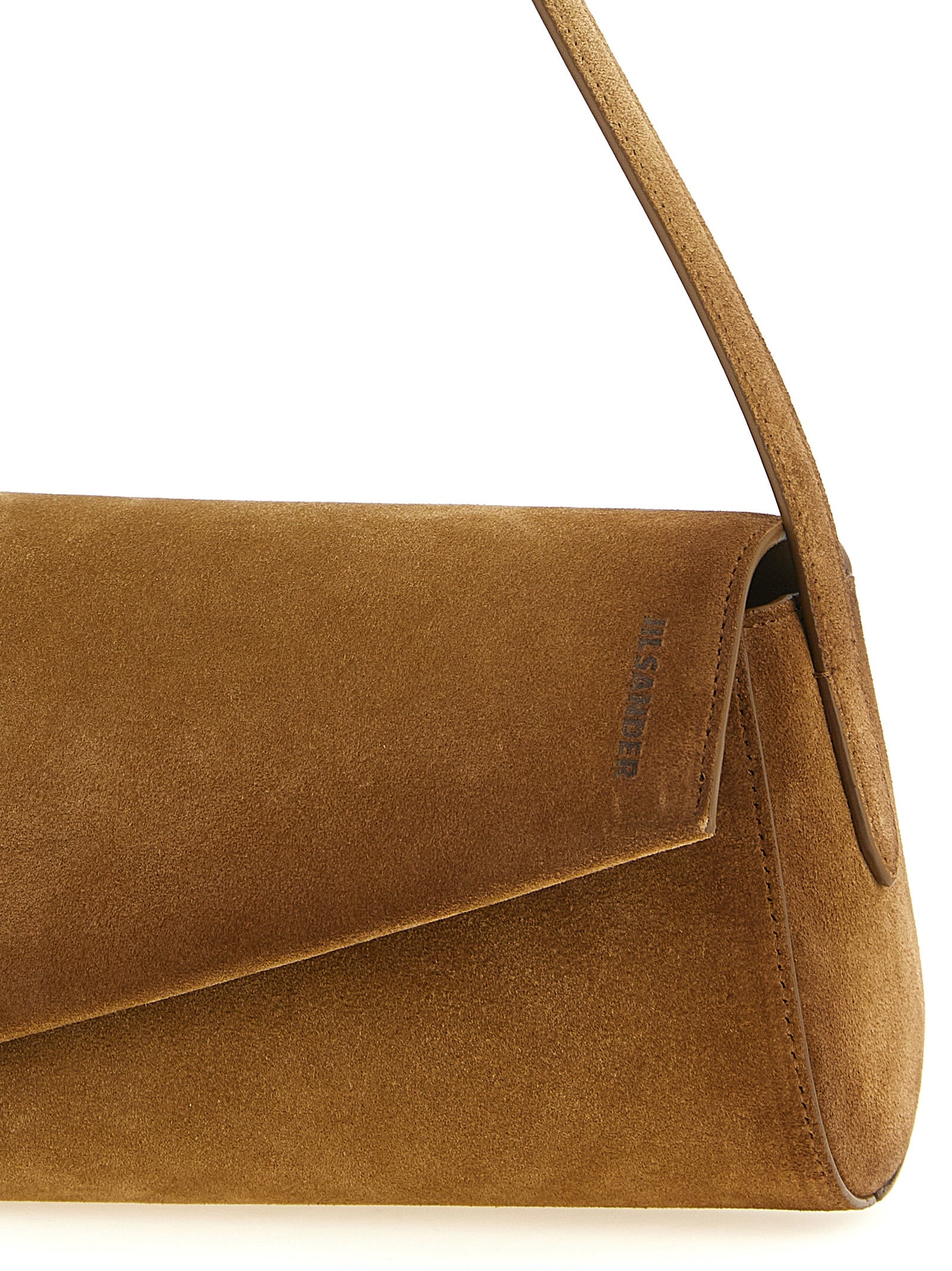 Brown Calfskin Shoulder Bag