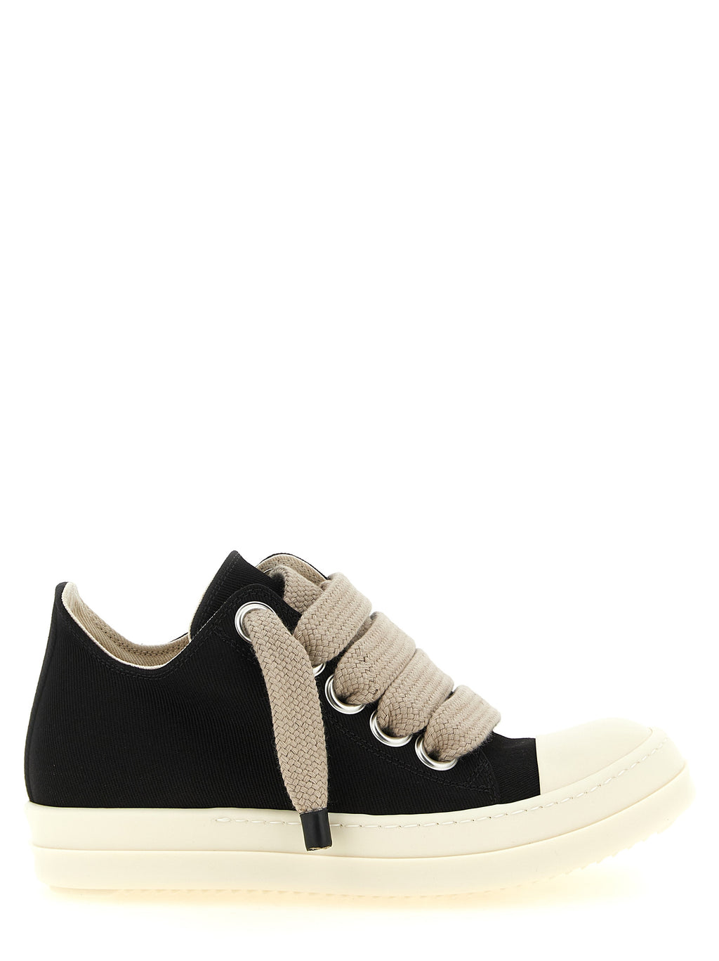 Black Cotton Low Top Sneakers
