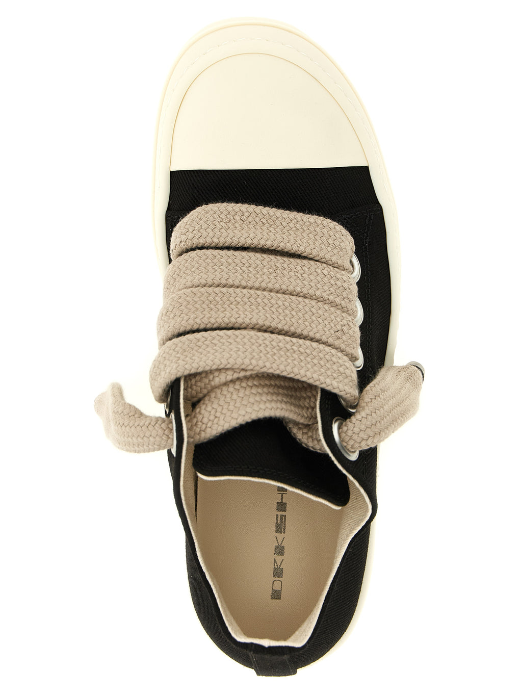 Black Cotton Low Top Sneakers
