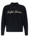 Black Wool Polo Shirt