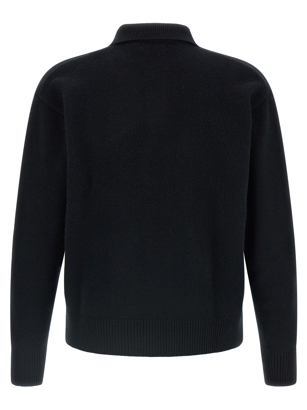 Black Wool Polo Shirt