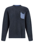 Blue Wool Cardigan