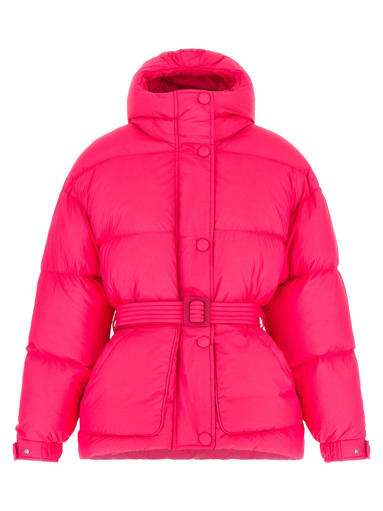 Fuchsia Nylon Full-Length Jacket