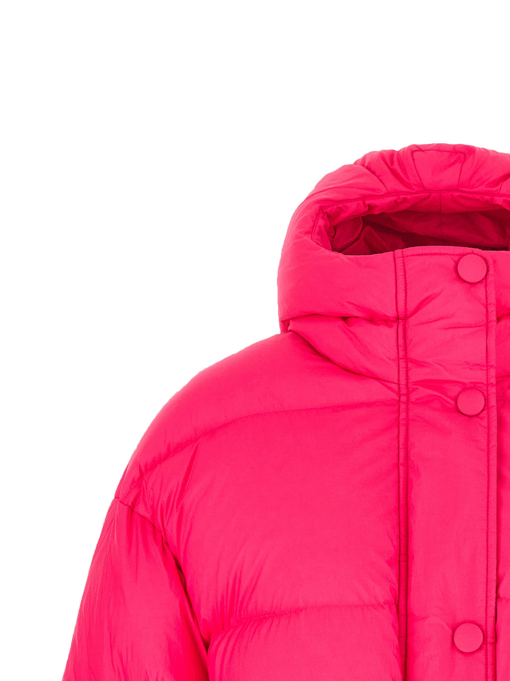 Fuchsia Nylon Full-Length Jacket
