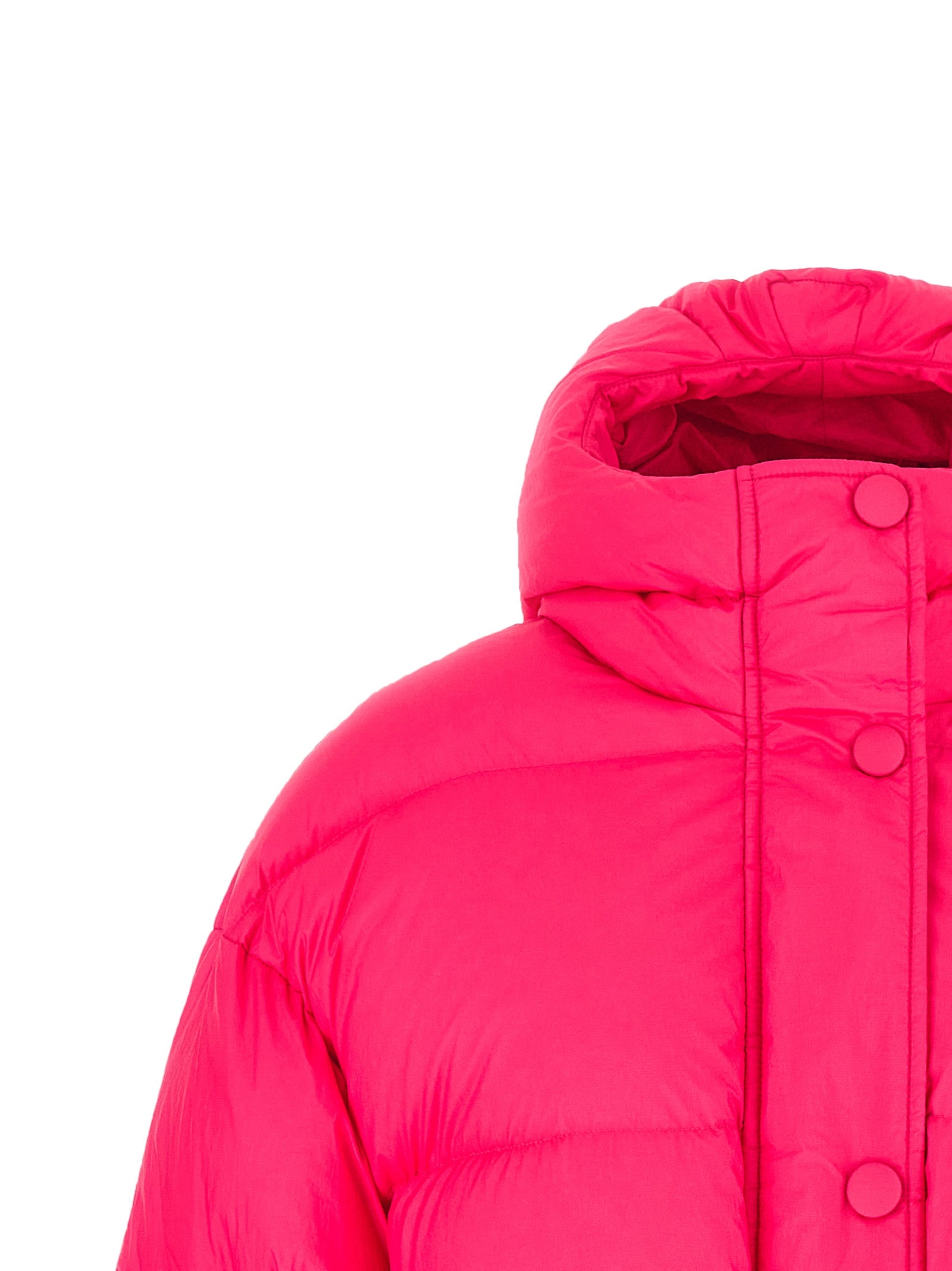 Fuchsia Nylon Full-Length Jacket