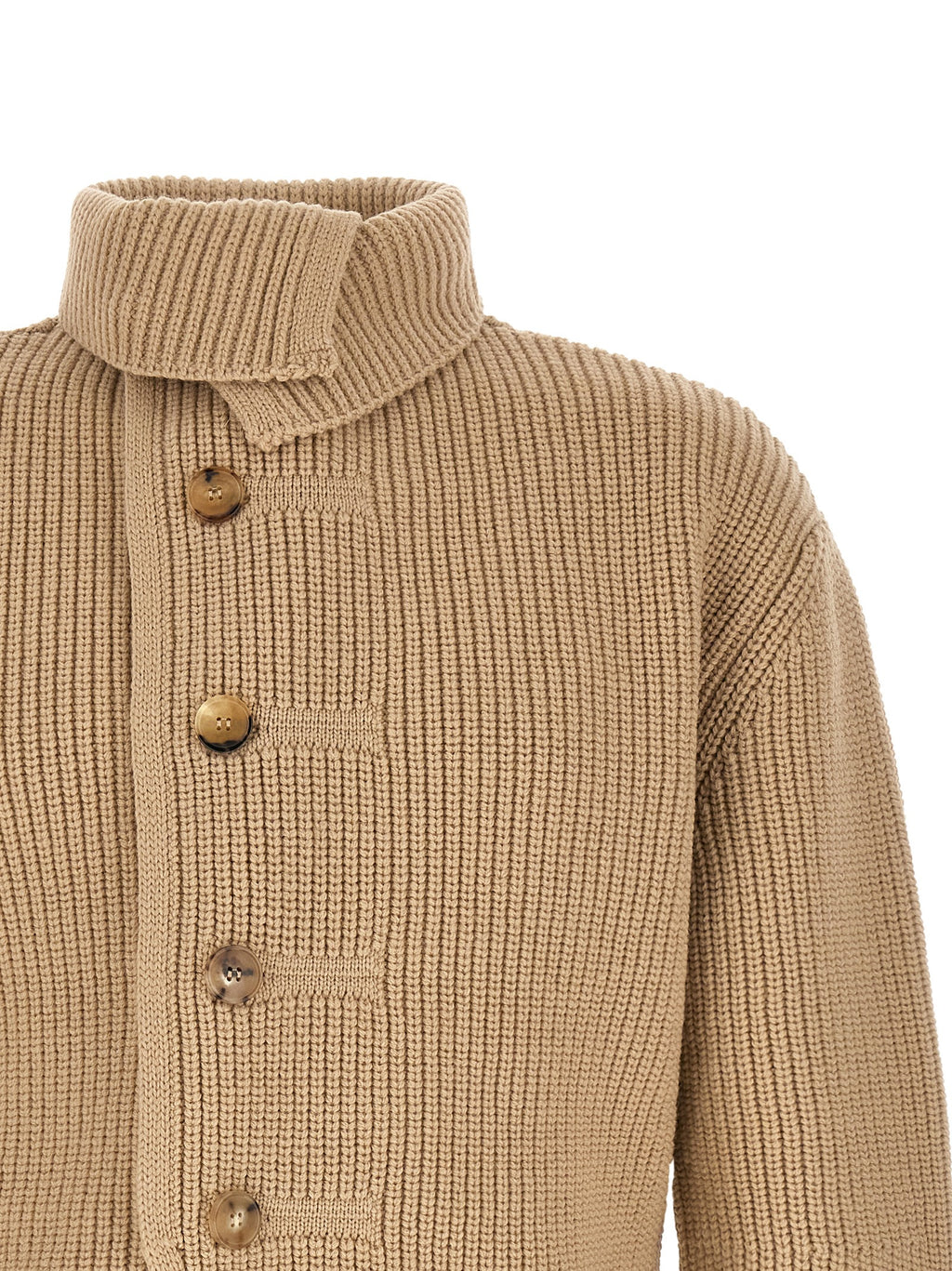 Beige Wool Cardigan