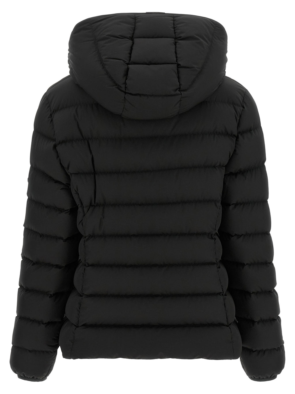 Black Polyester Full-Length Jacket