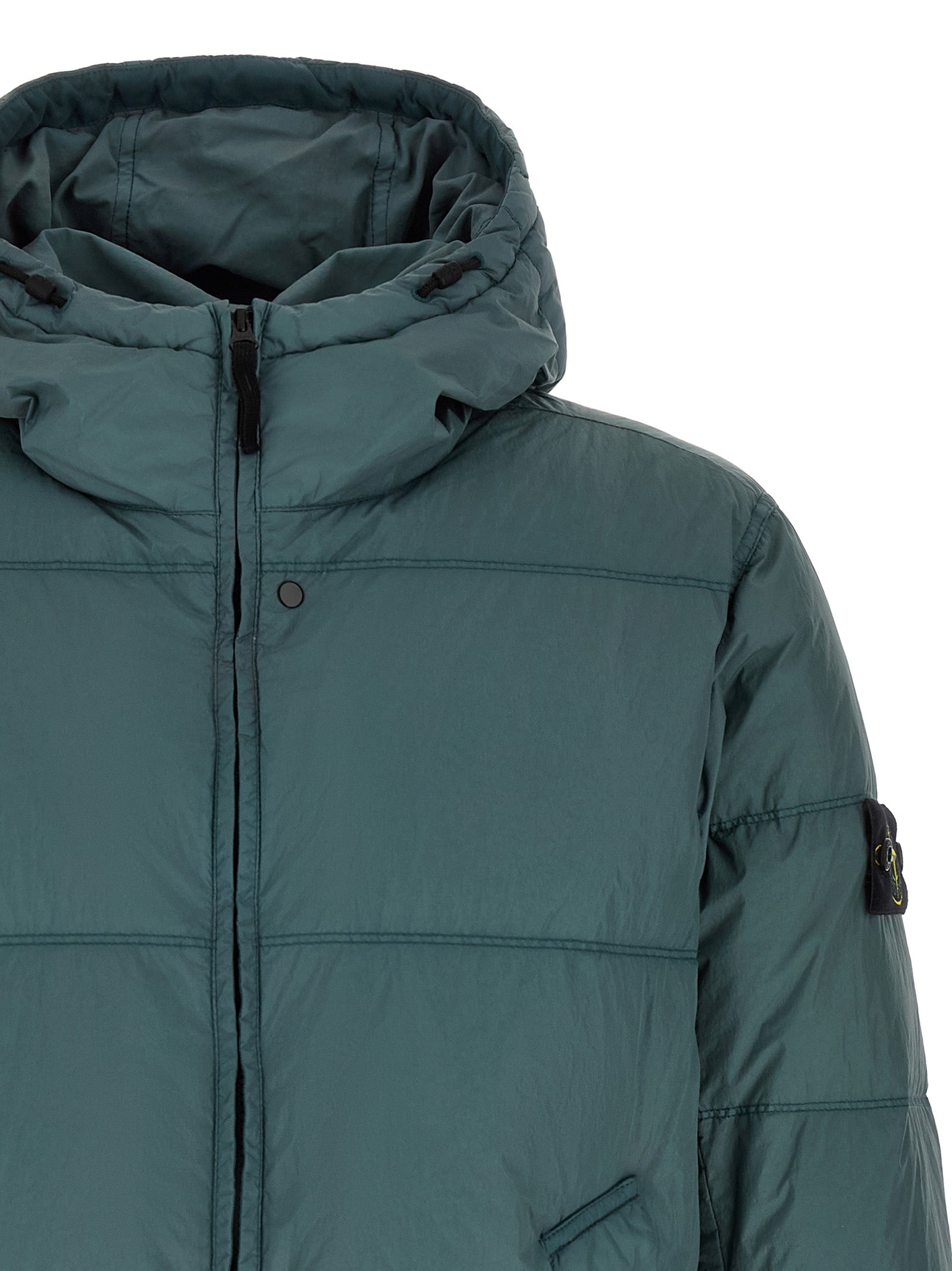 Bicolor Polyamide Full-Length Jacket