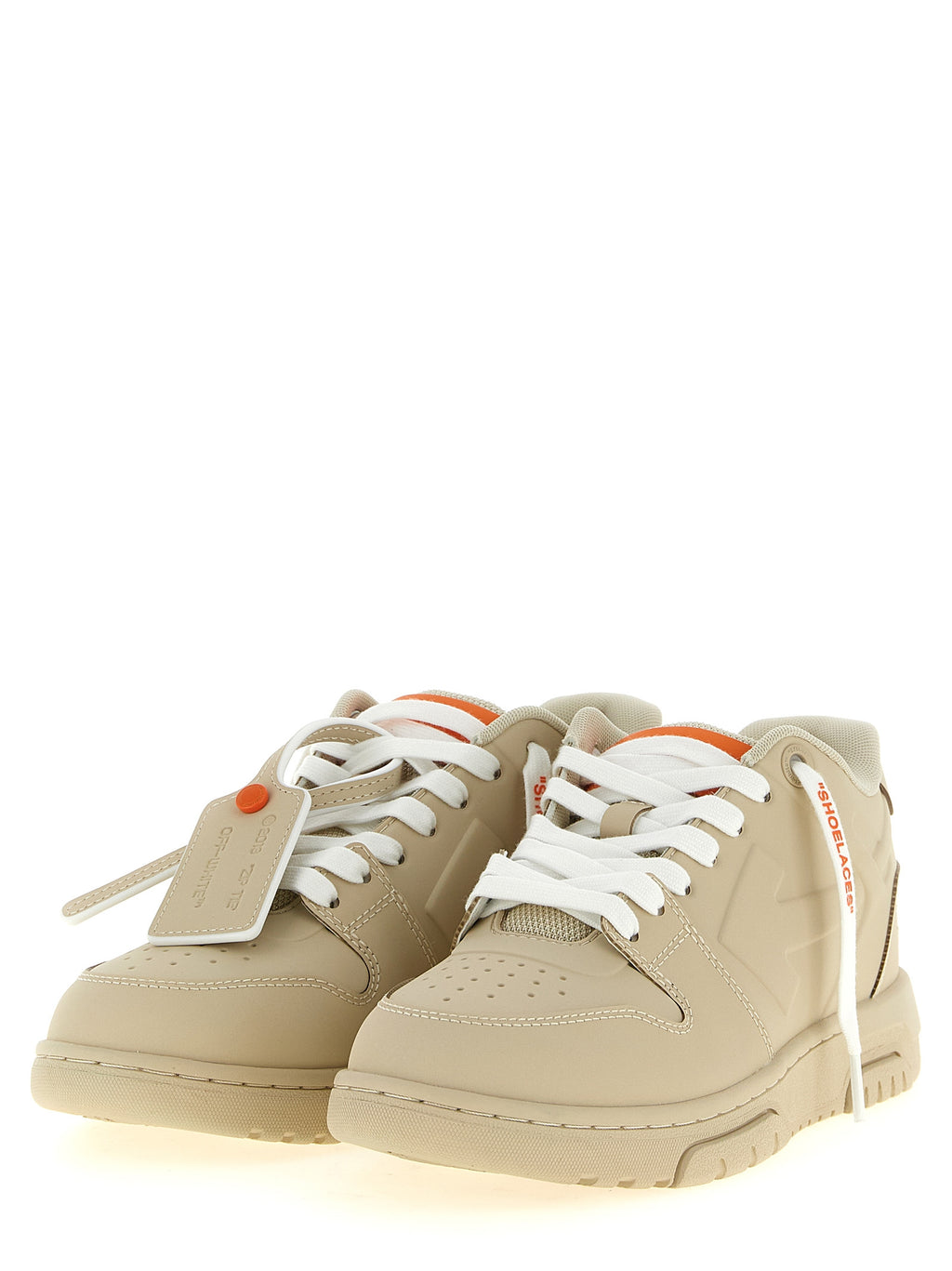 Beige Plastic Athletic Sneakers