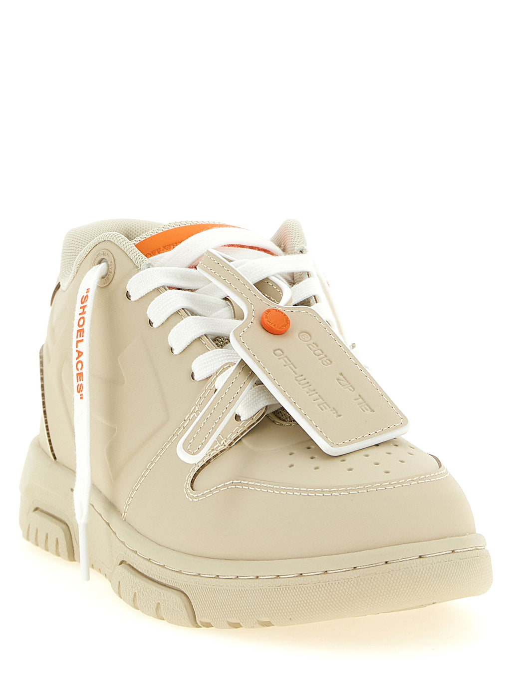 Beige Plastic Athletic Sneakers