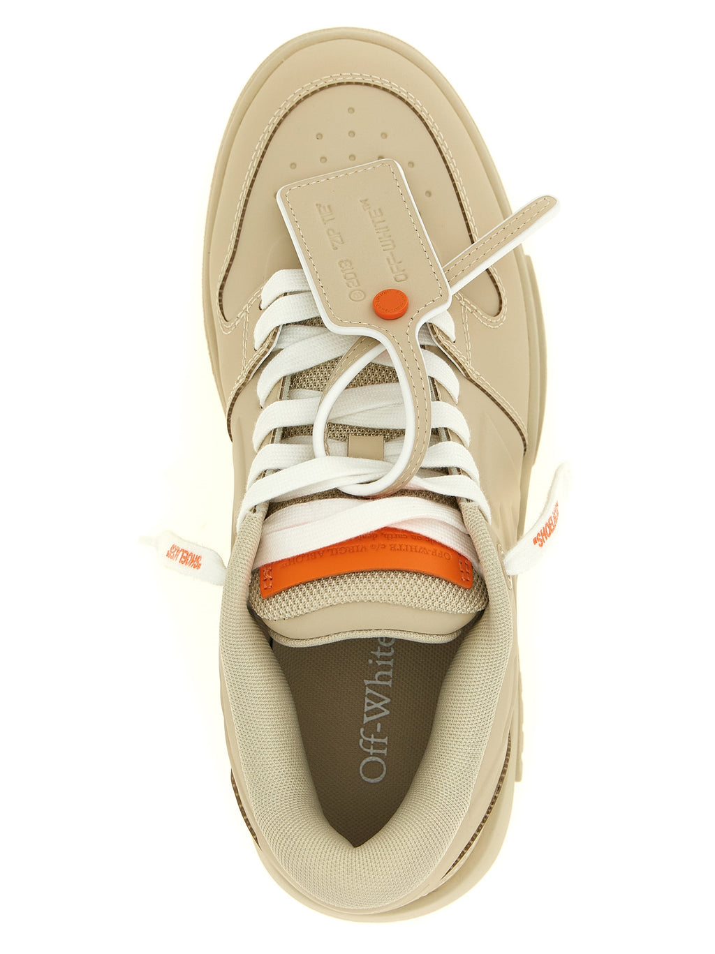 Beige Plastic Athletic Sneakers