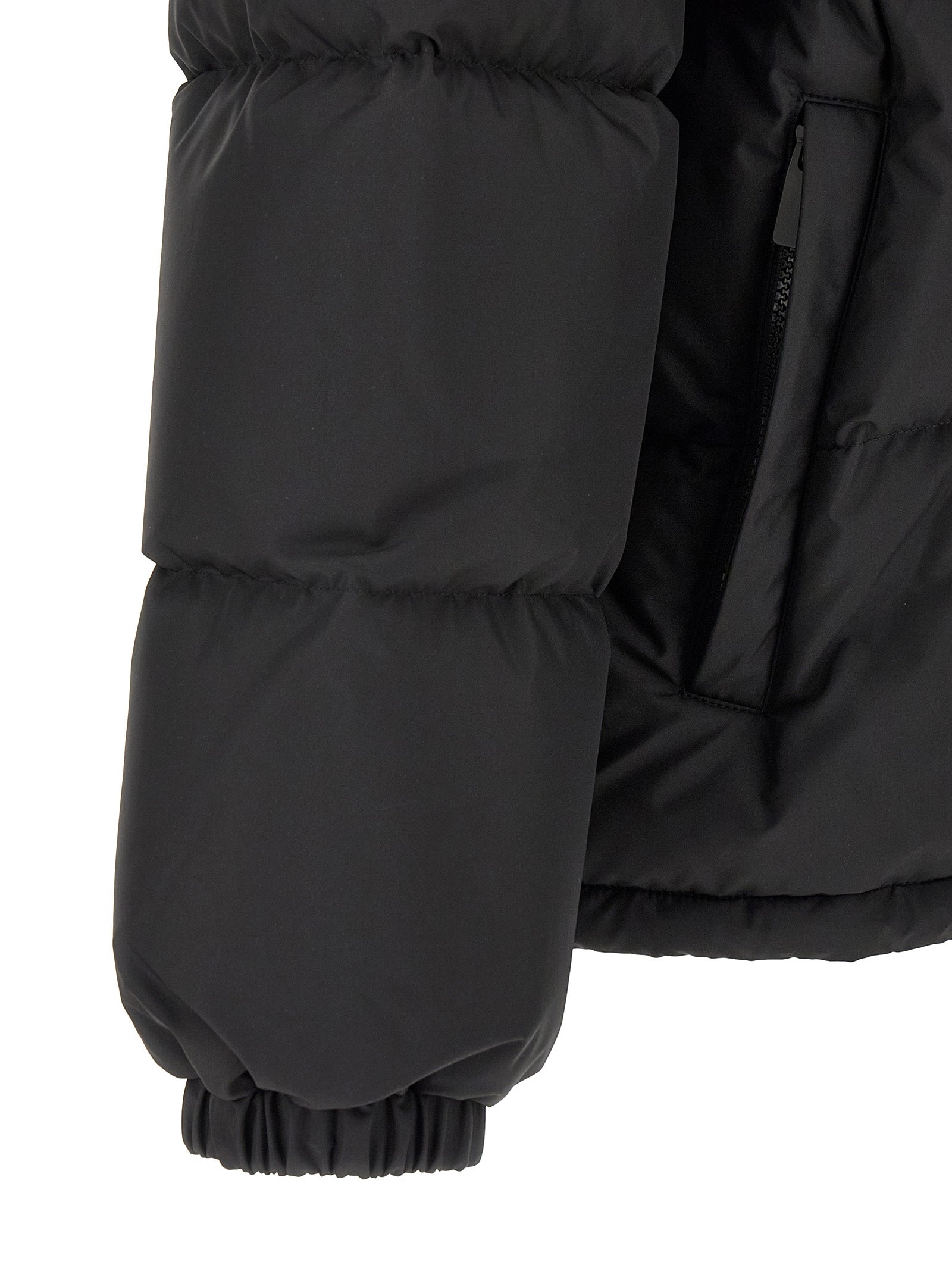 Black Polyester Parka