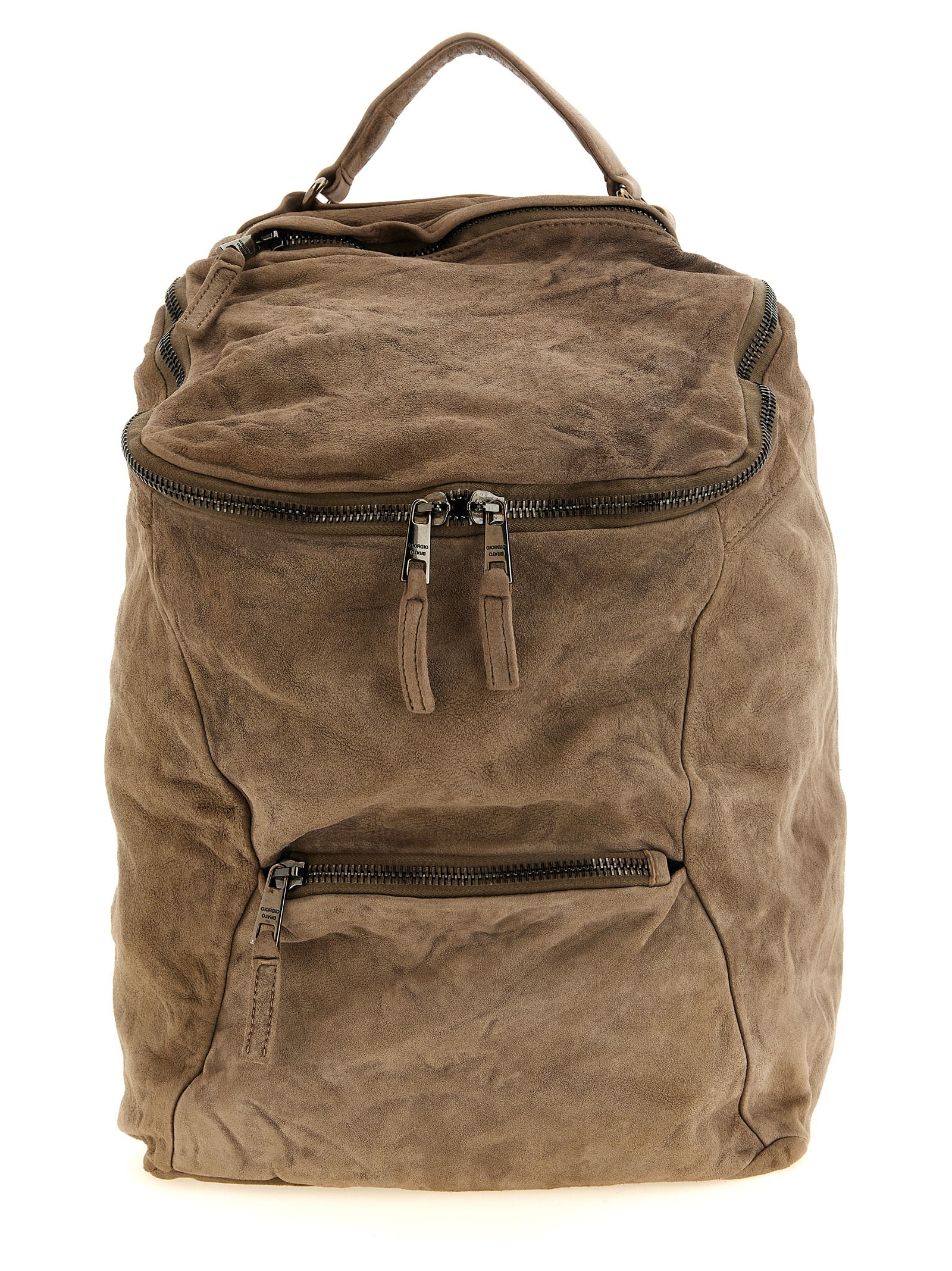 Beige Lamb Leather Backpack