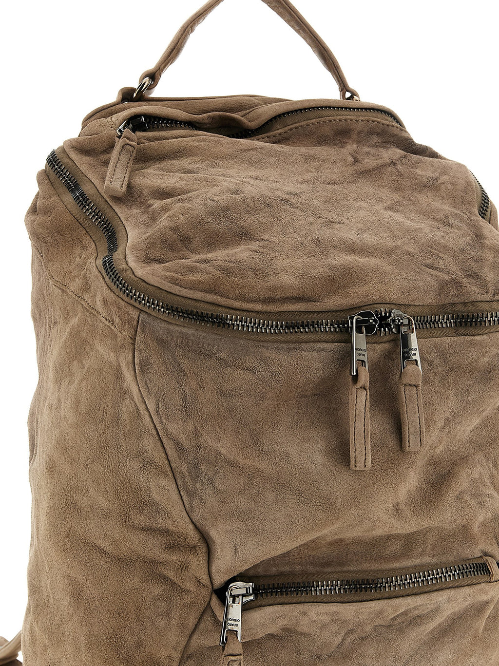 Beige Lamb Leather Backpack
