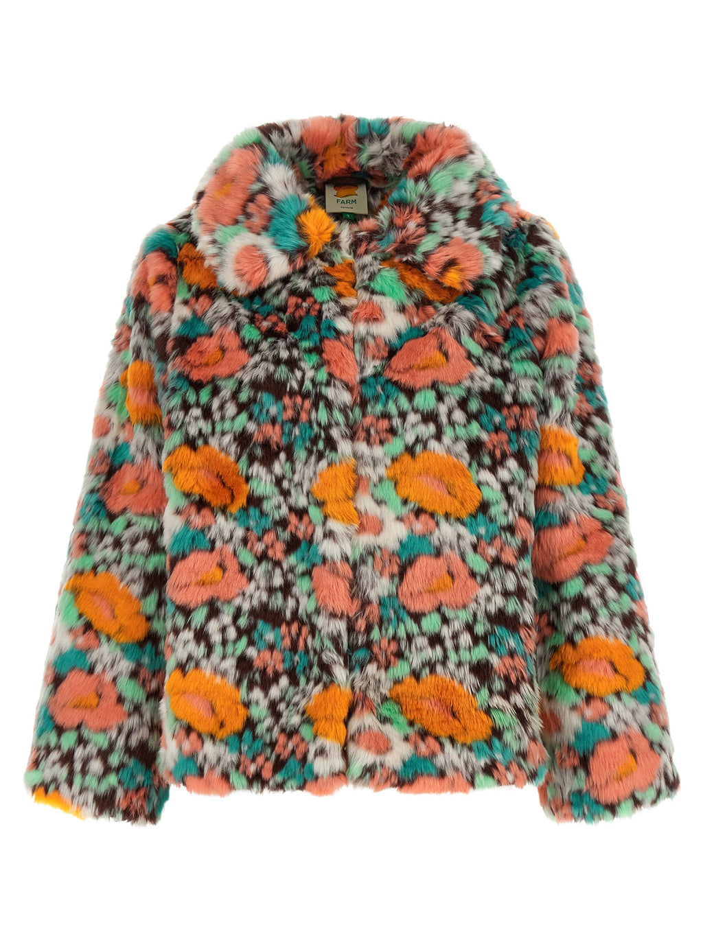 Multicolor Marabou Full-Length Jacket