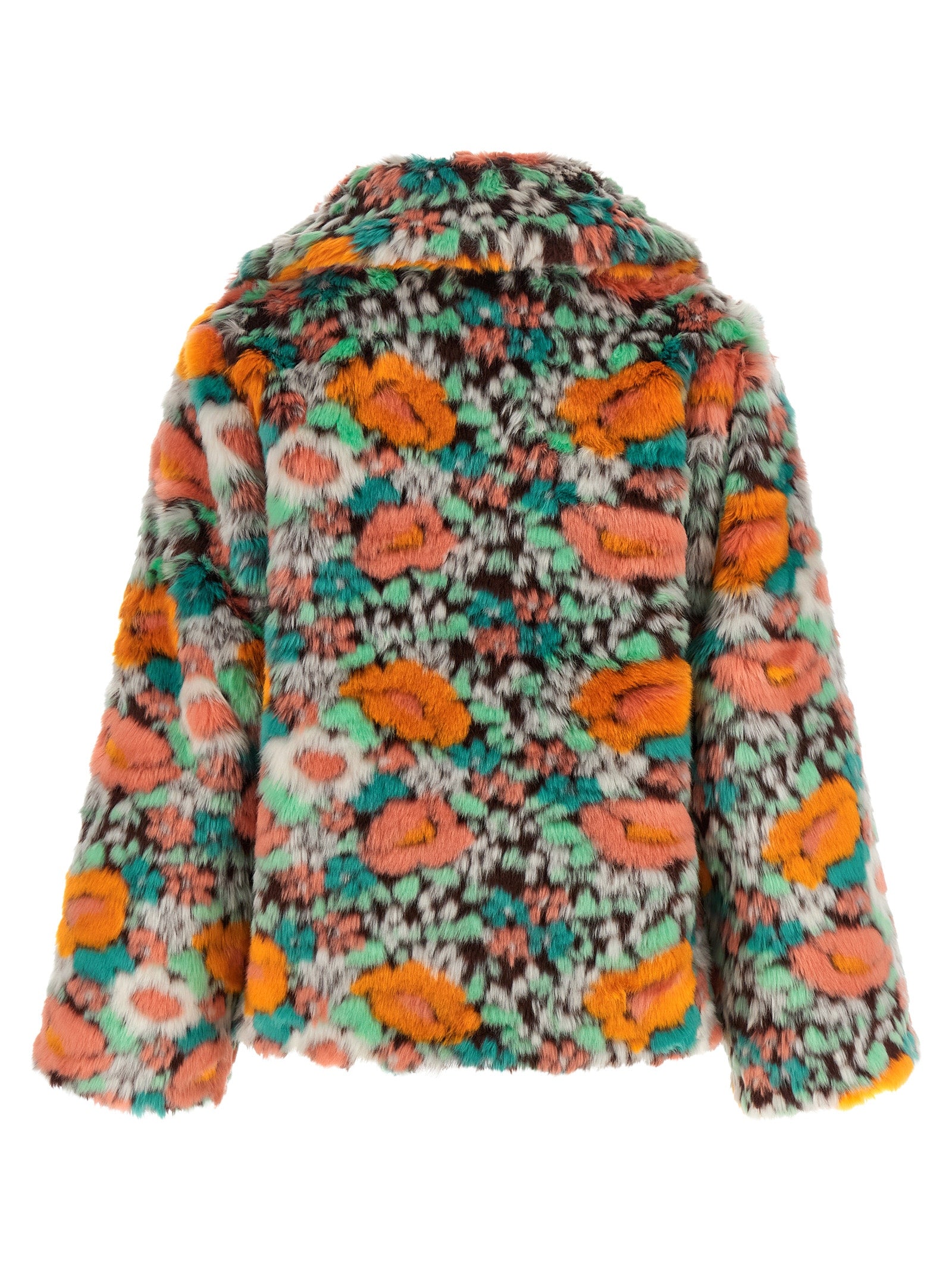 Multicolor Marabou Full-Length Jacket
