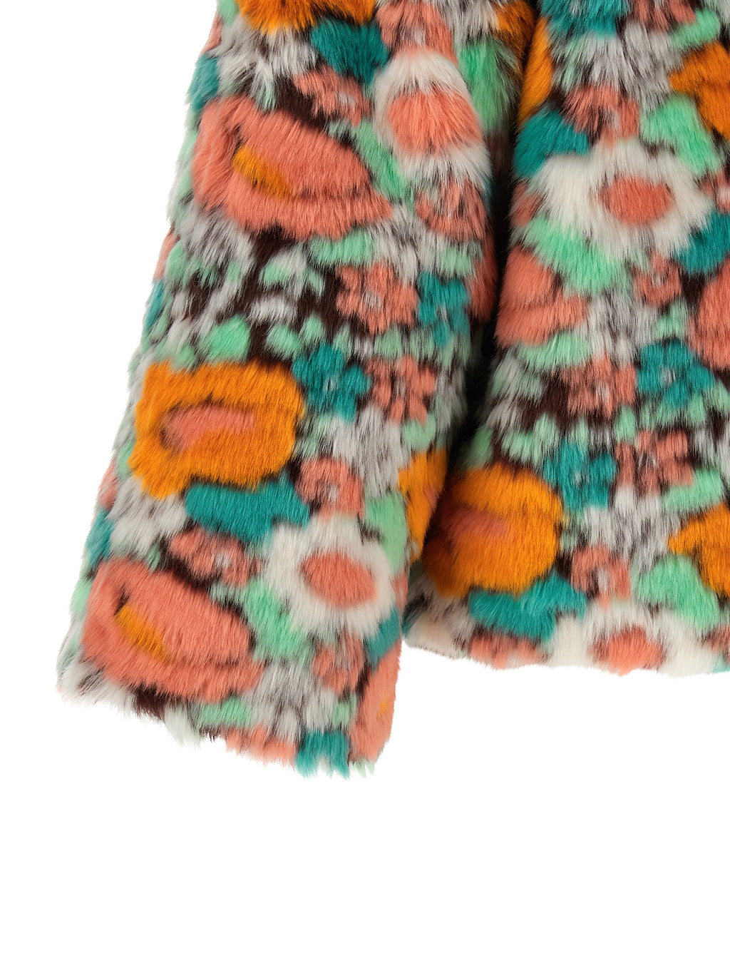 Multicolor Marabou Full-Length Jacket
