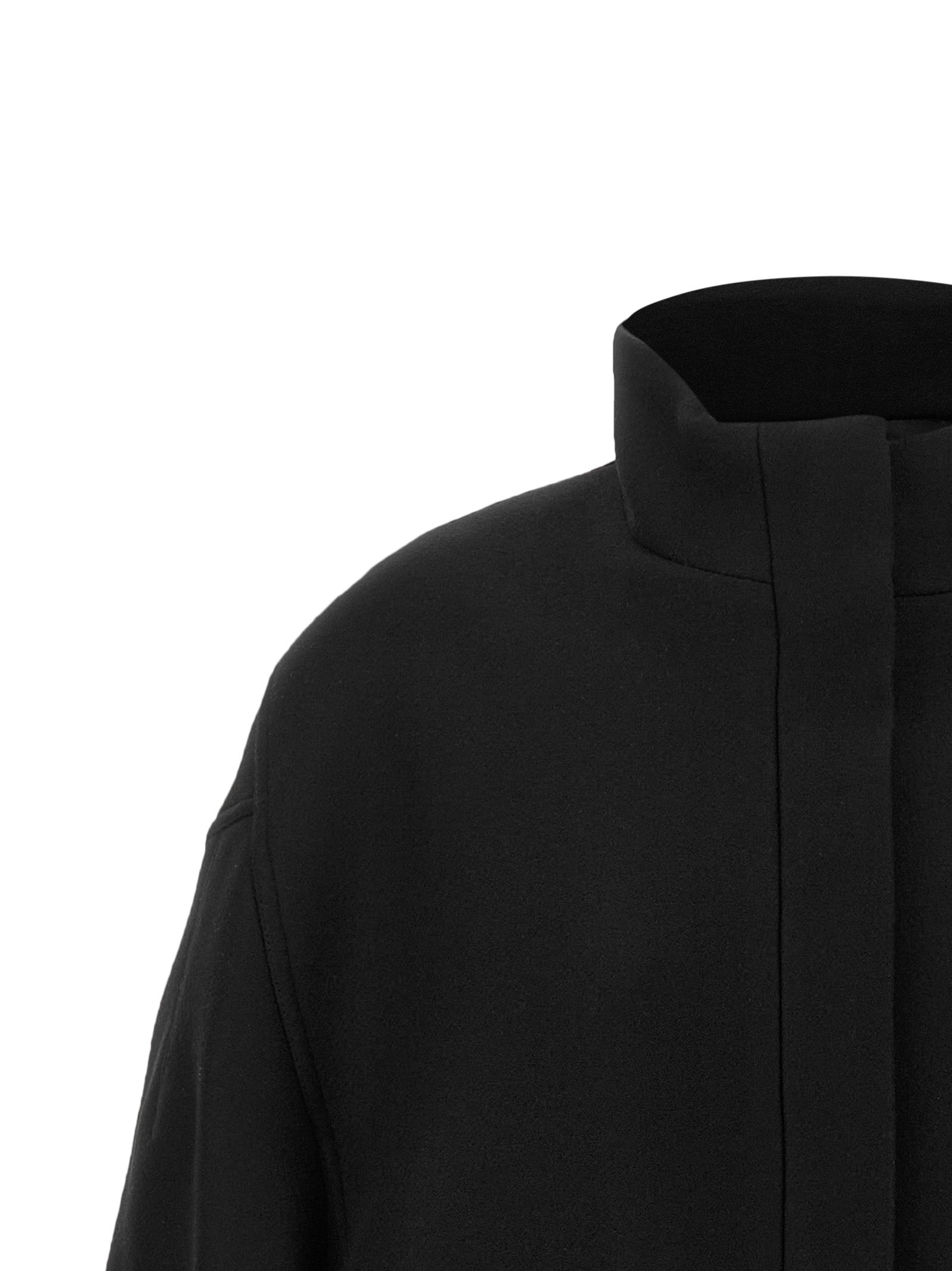 Black Wool Bomber
