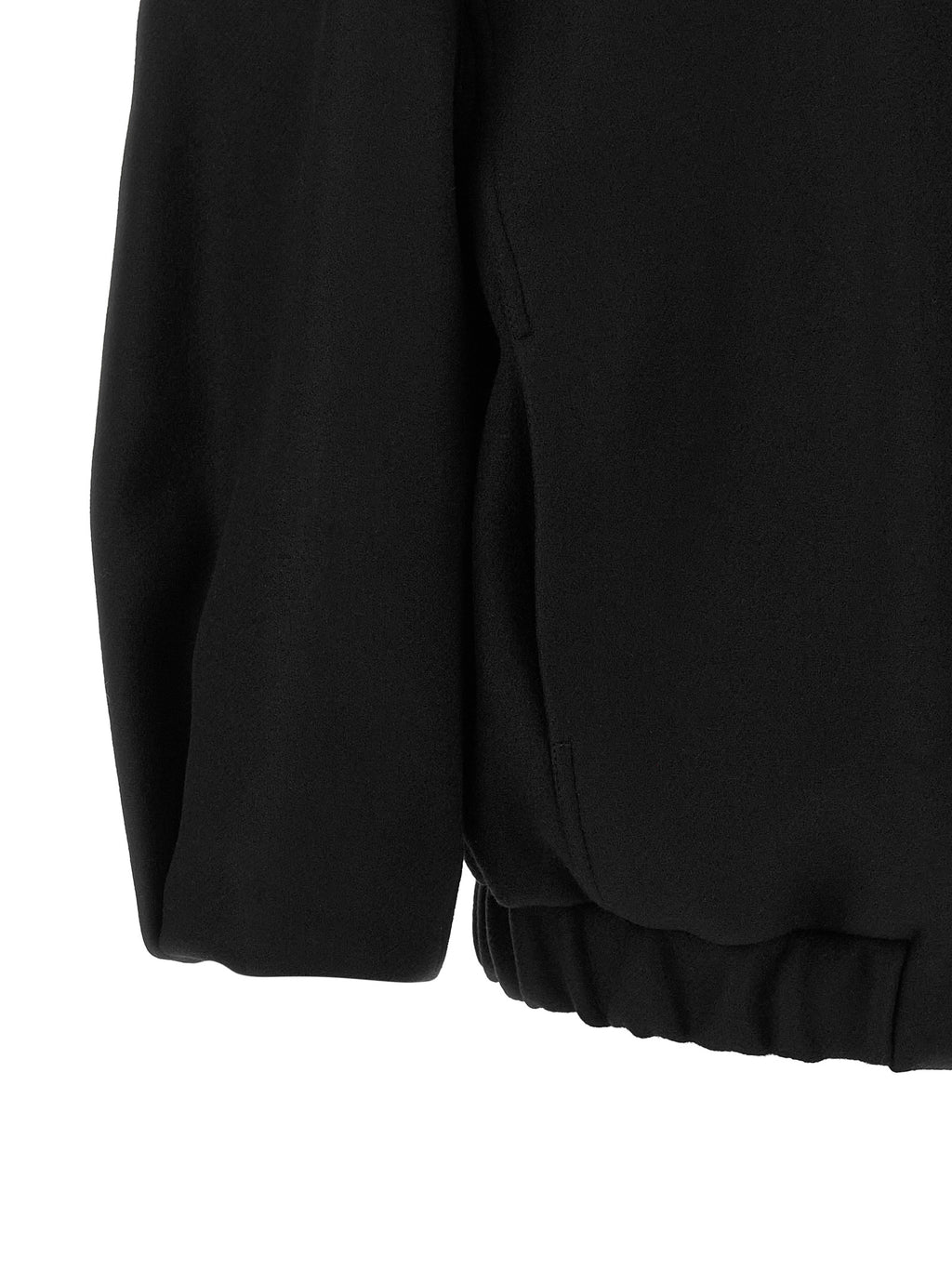 Black Wool Bomber