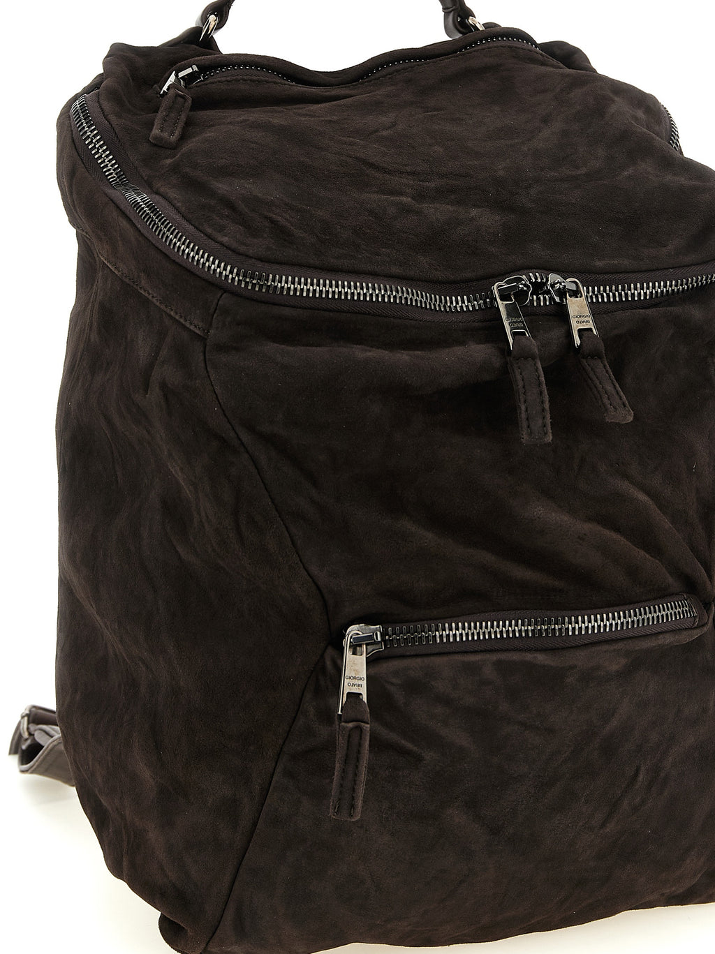 Brown Lamb Leather Backpack