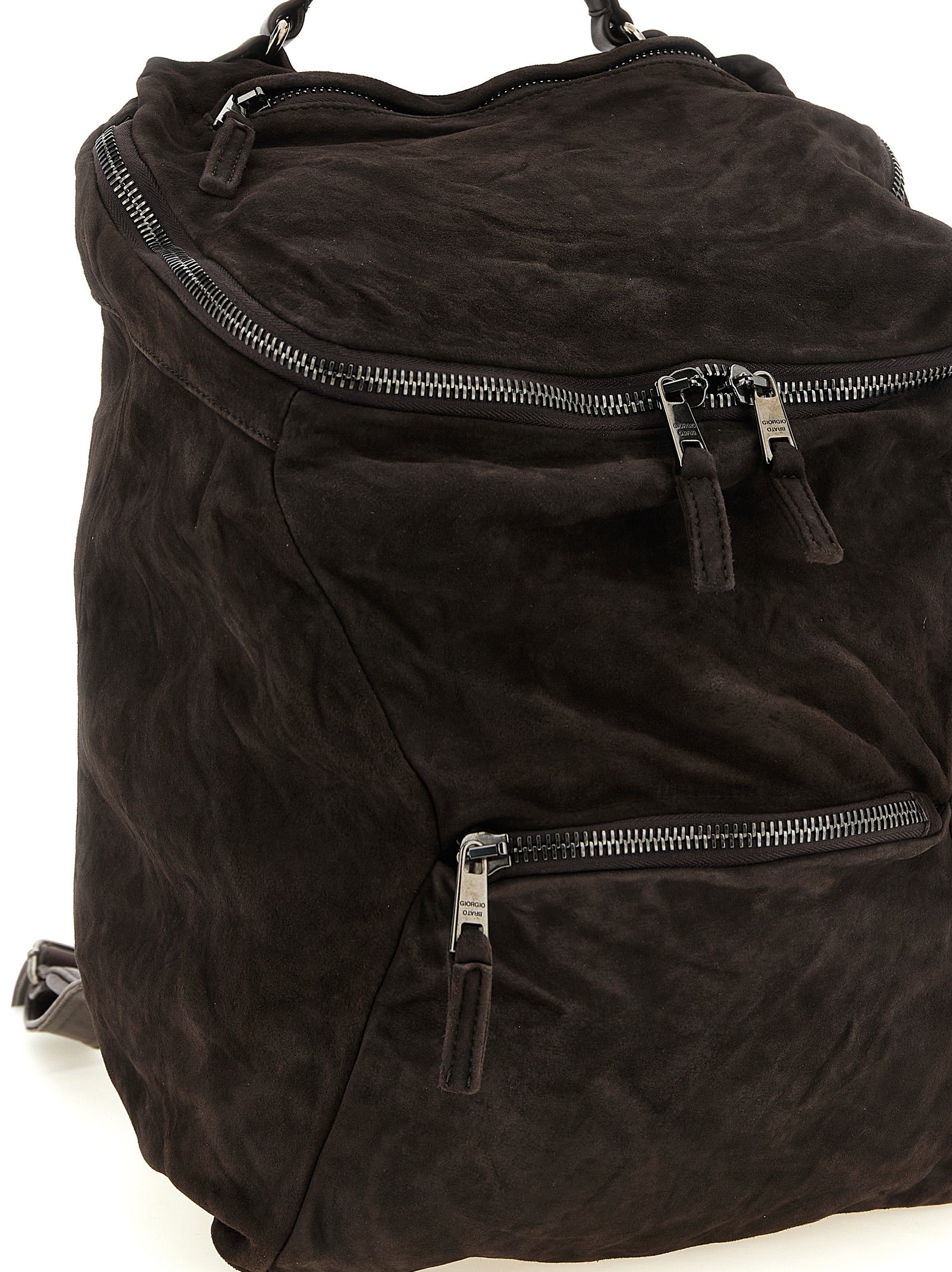 Brown Lamb Leather Backpack