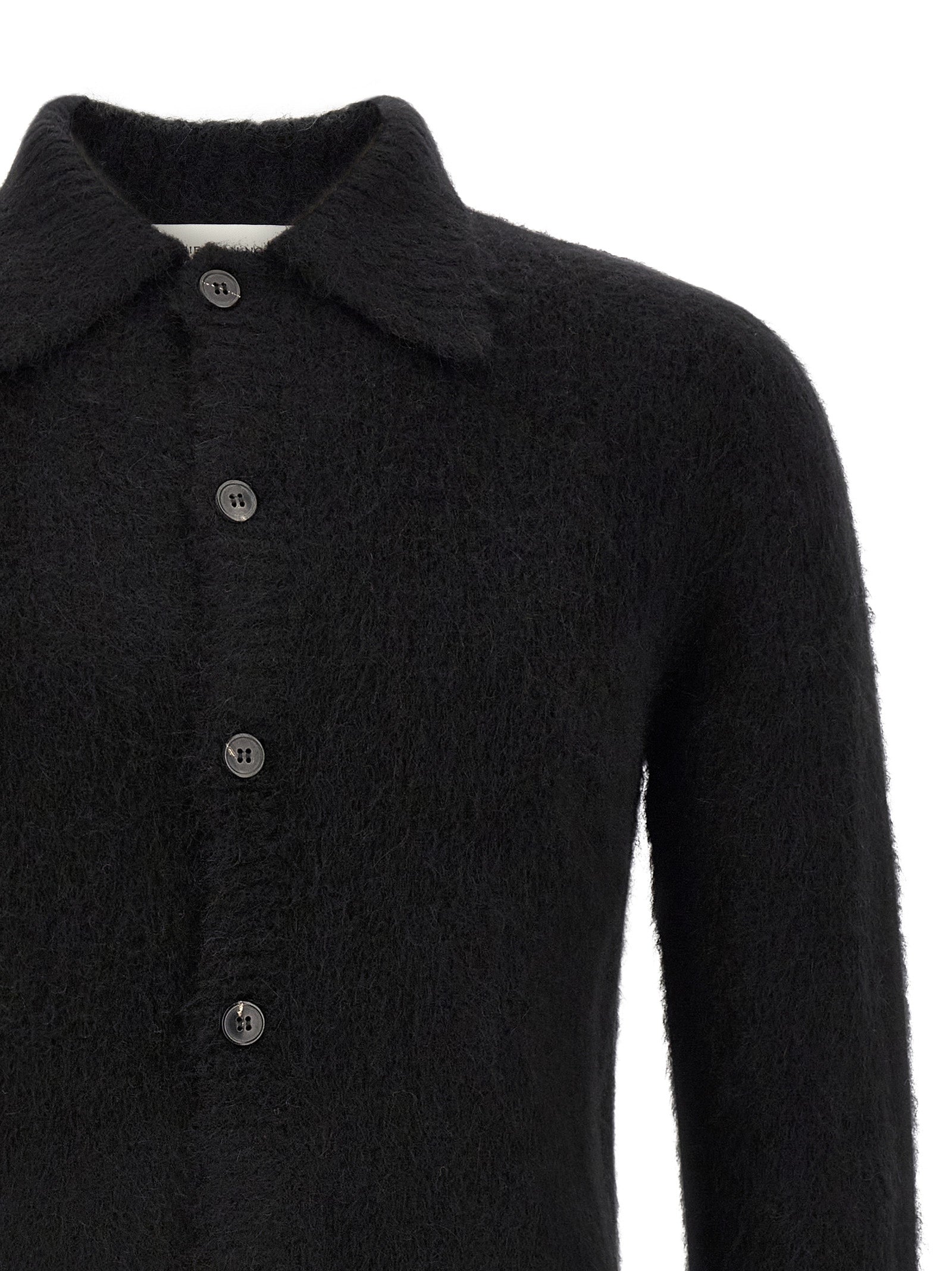 Black Wool Cardigan