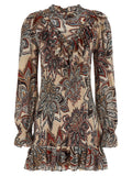 Multicolor Viscose Short Dress