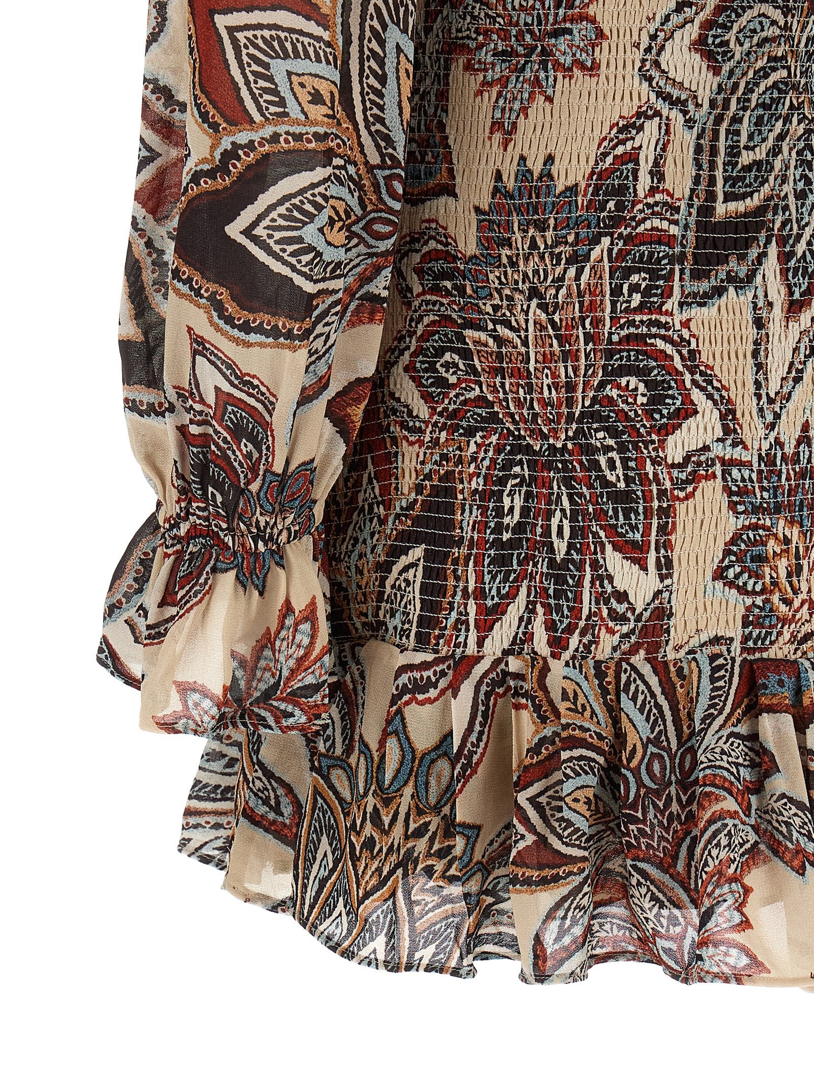 Multicolor Viscose Short Dress