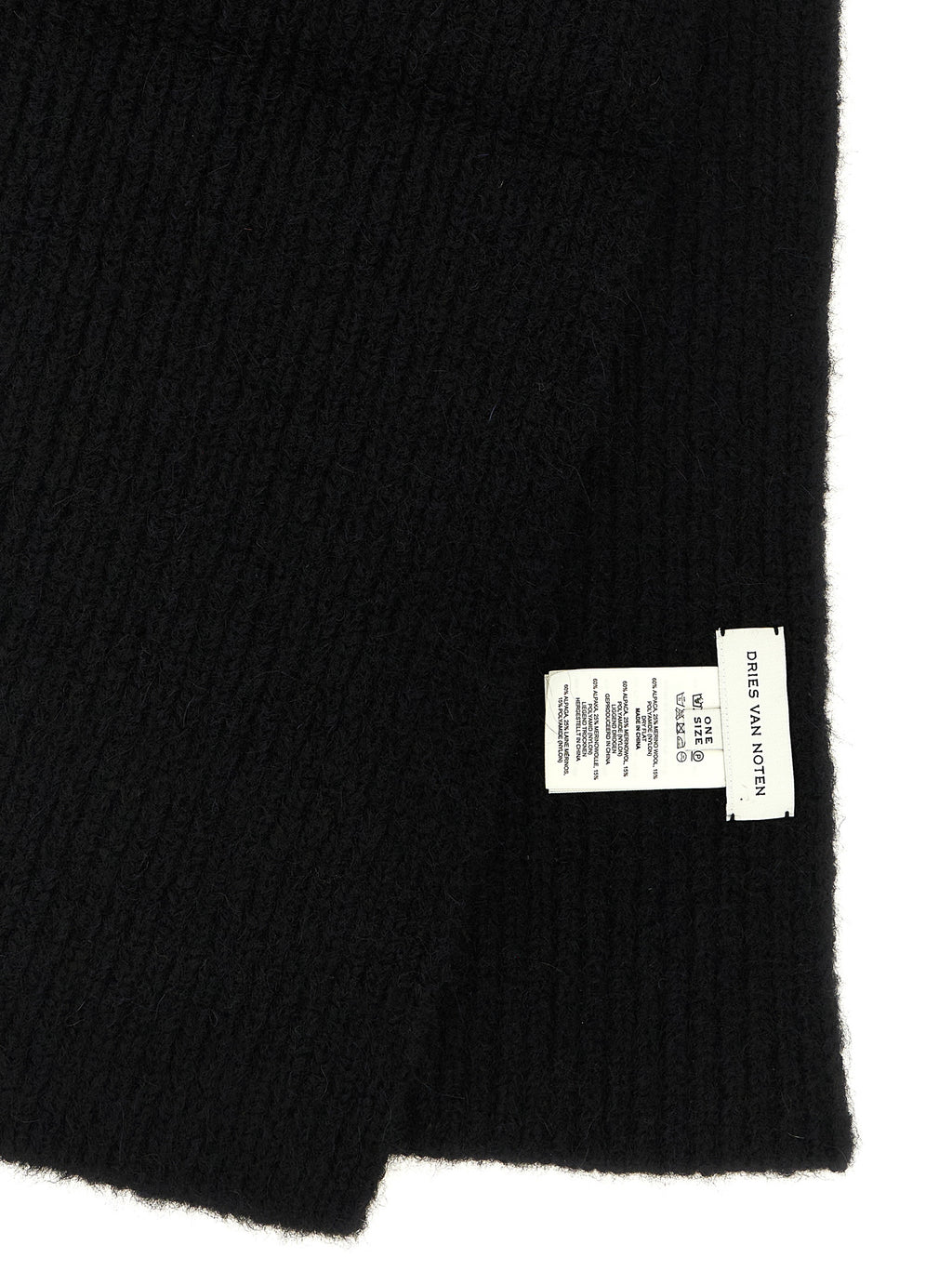 Black Wool Foulard