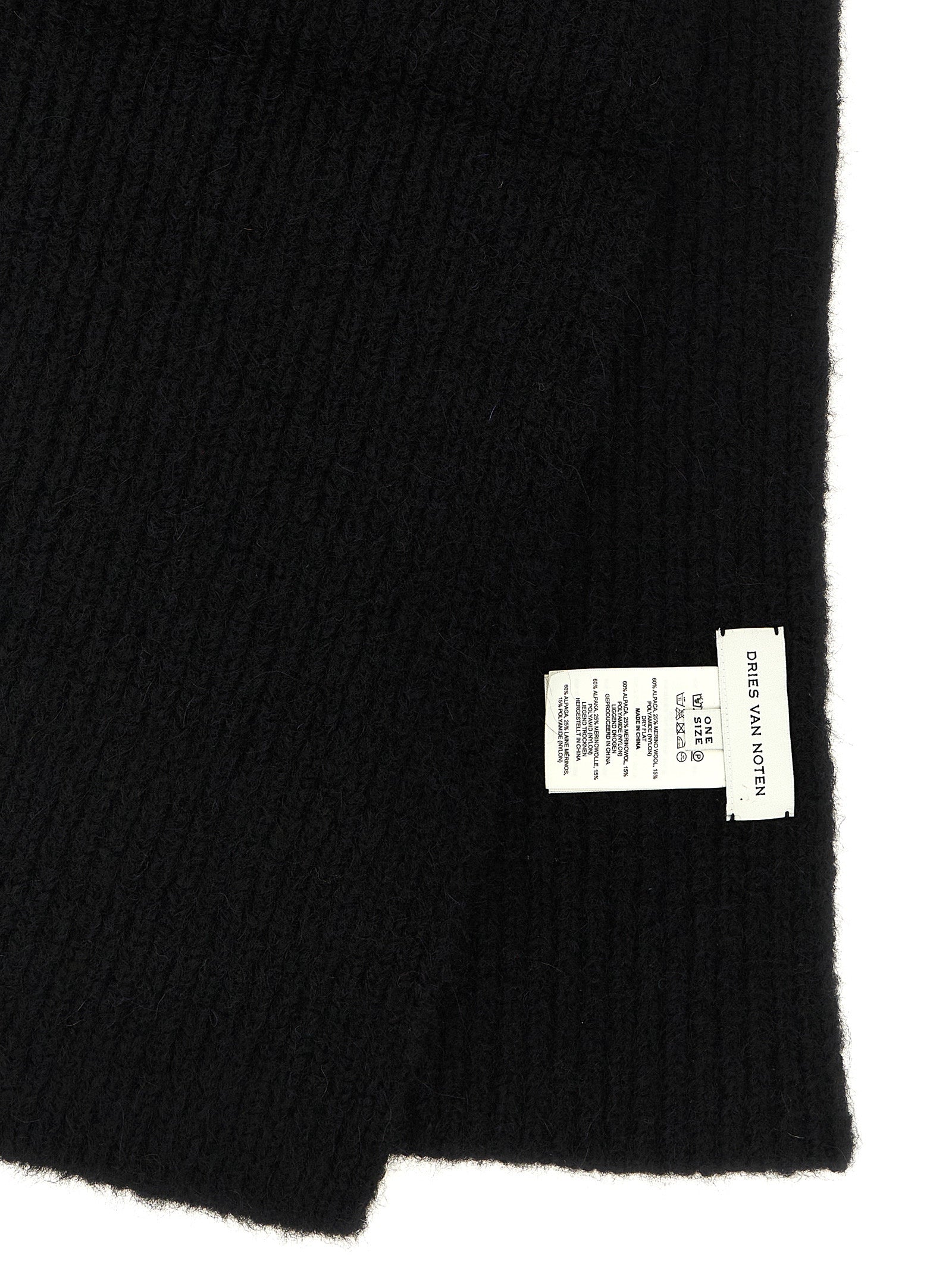 Black Wool Foulard