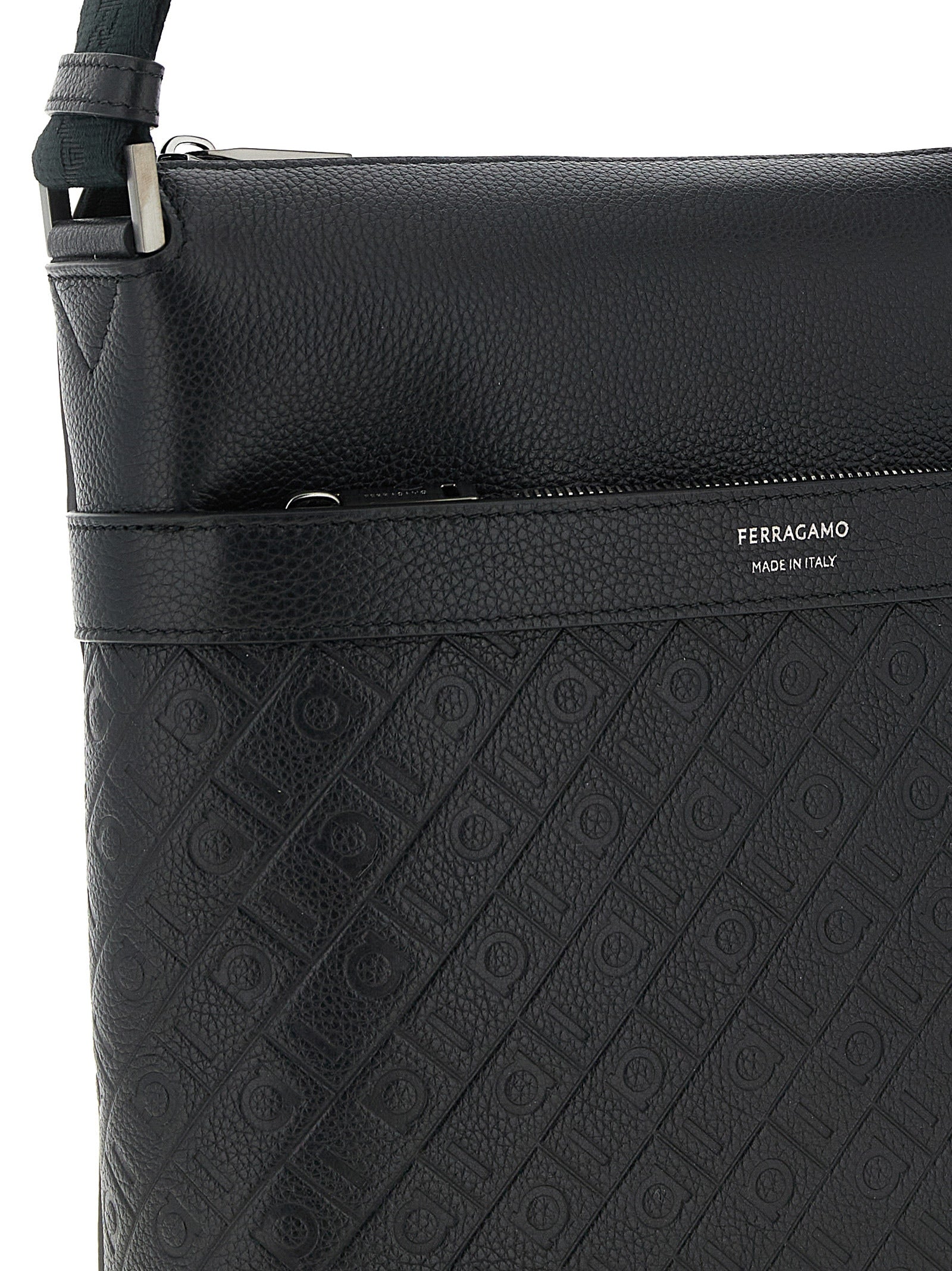Black Calfskin Crossbody Bag