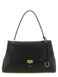 Black Calfskin Shoulder Bag