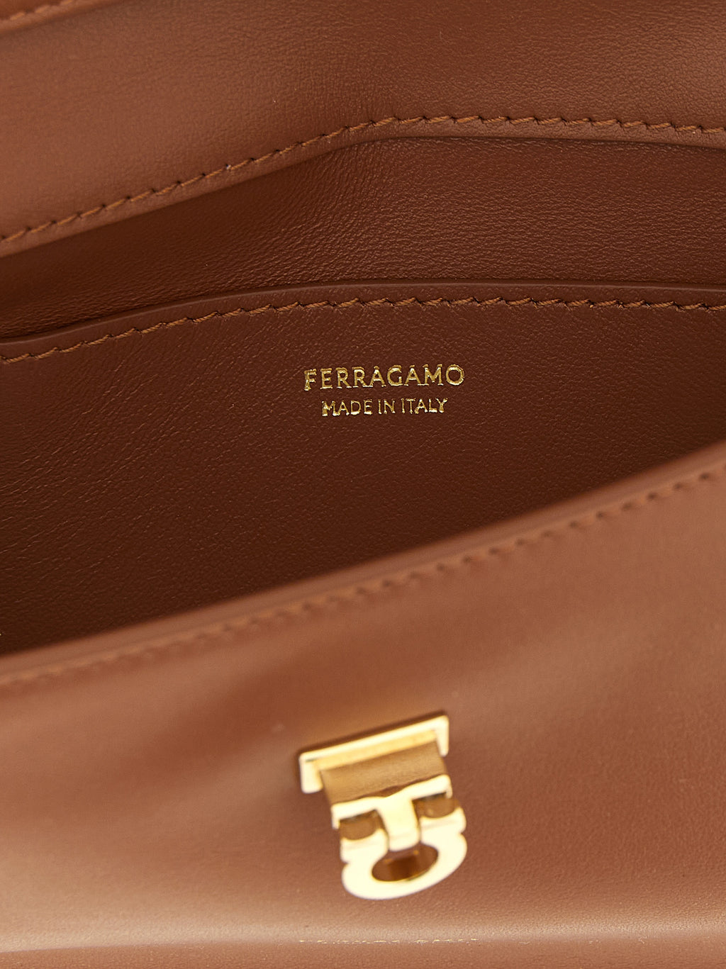 Brown Calfskin Clutch Bag